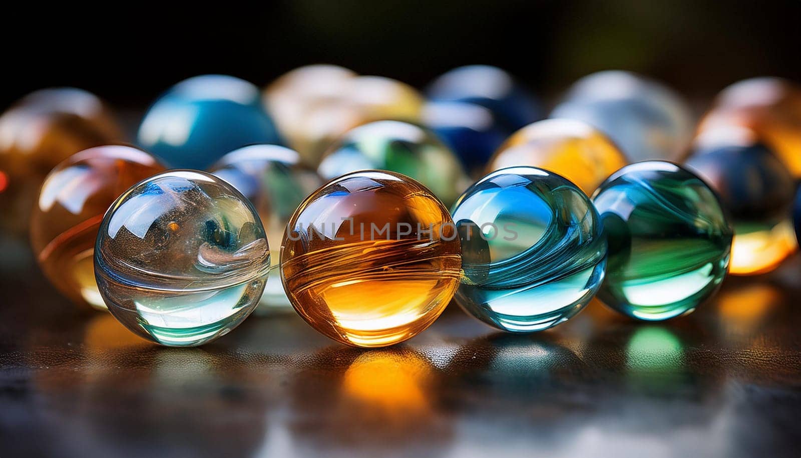 glass marbles toy, AI generated image