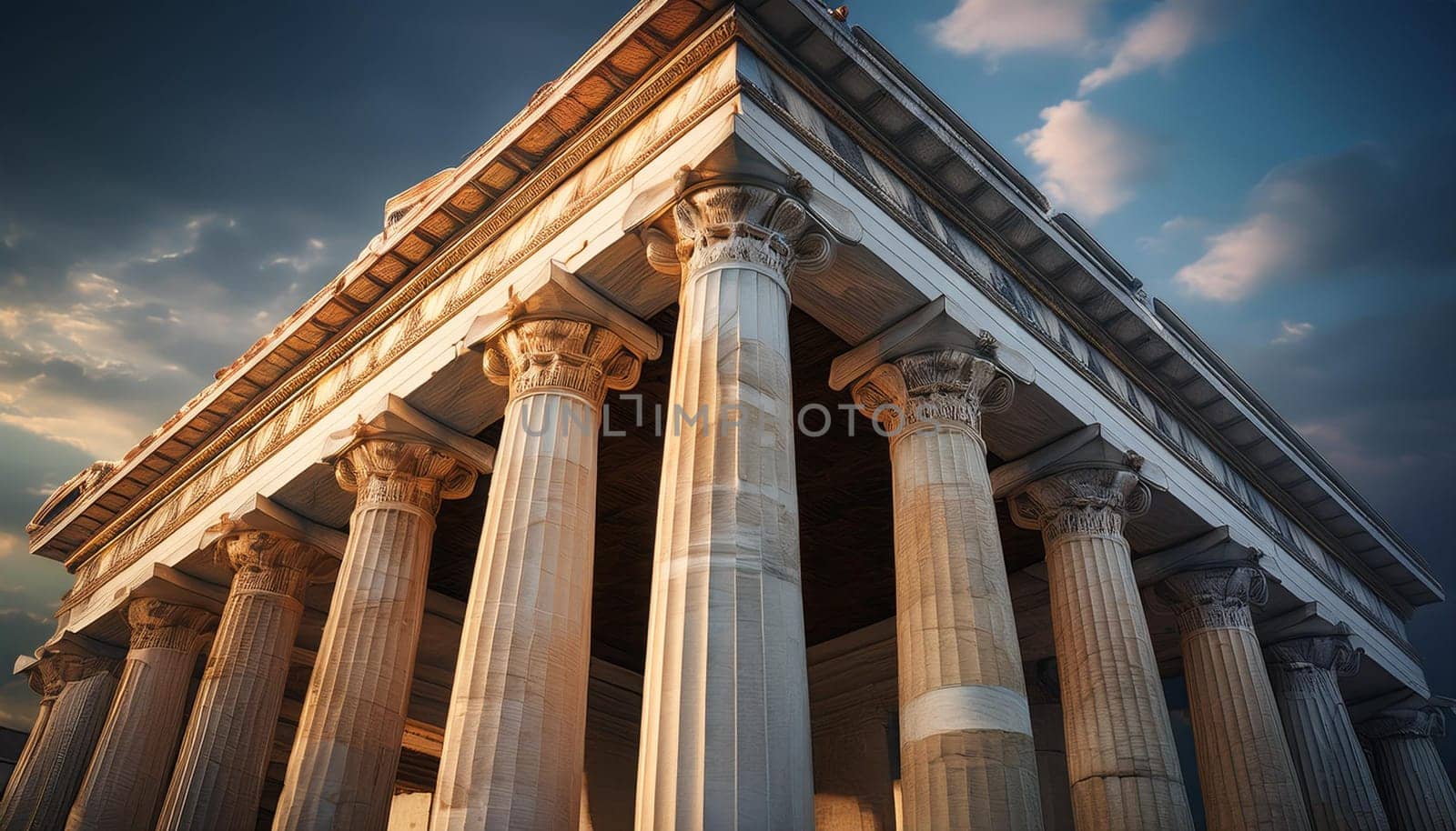ancient greek temple architecture, AI generated image