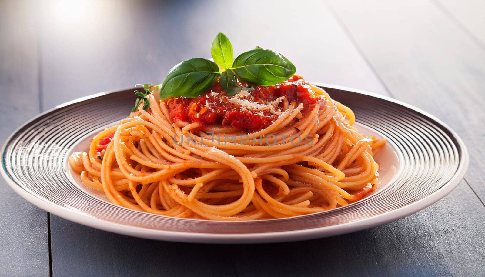 spaghetti al pomodoro pasta, AI generated image