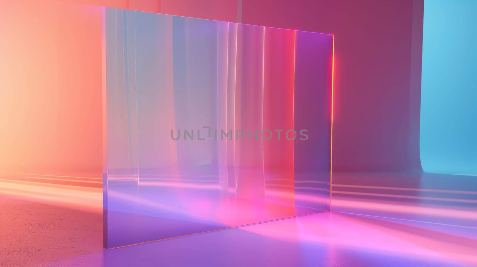 A colorful, abstract image of a wall with a glass panel in the middle. The colors are bright and vibrant, creating a sense of energy and excitement