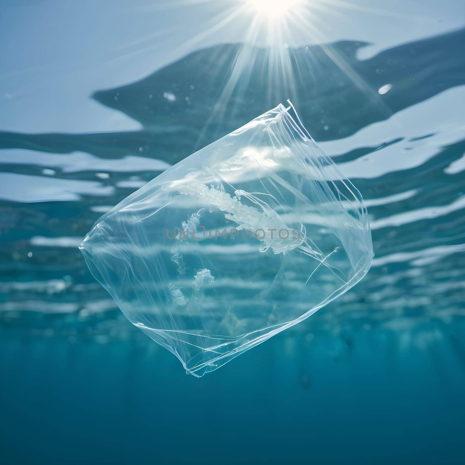 A Plastic Ocean: Jellyfish Adrift in a Sea of Trash