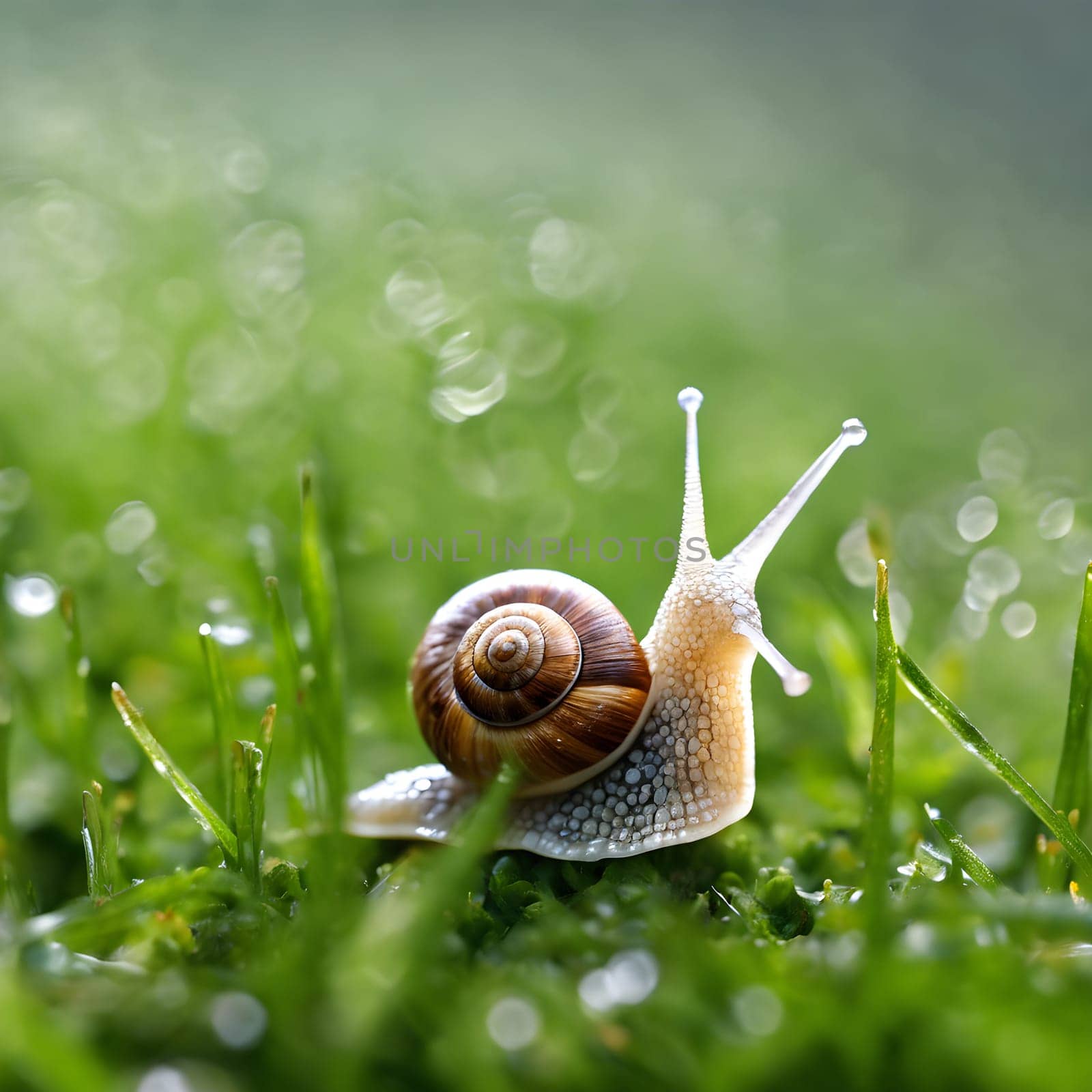 Slow Movement: The Beauty of a Snail on Fresh Grass