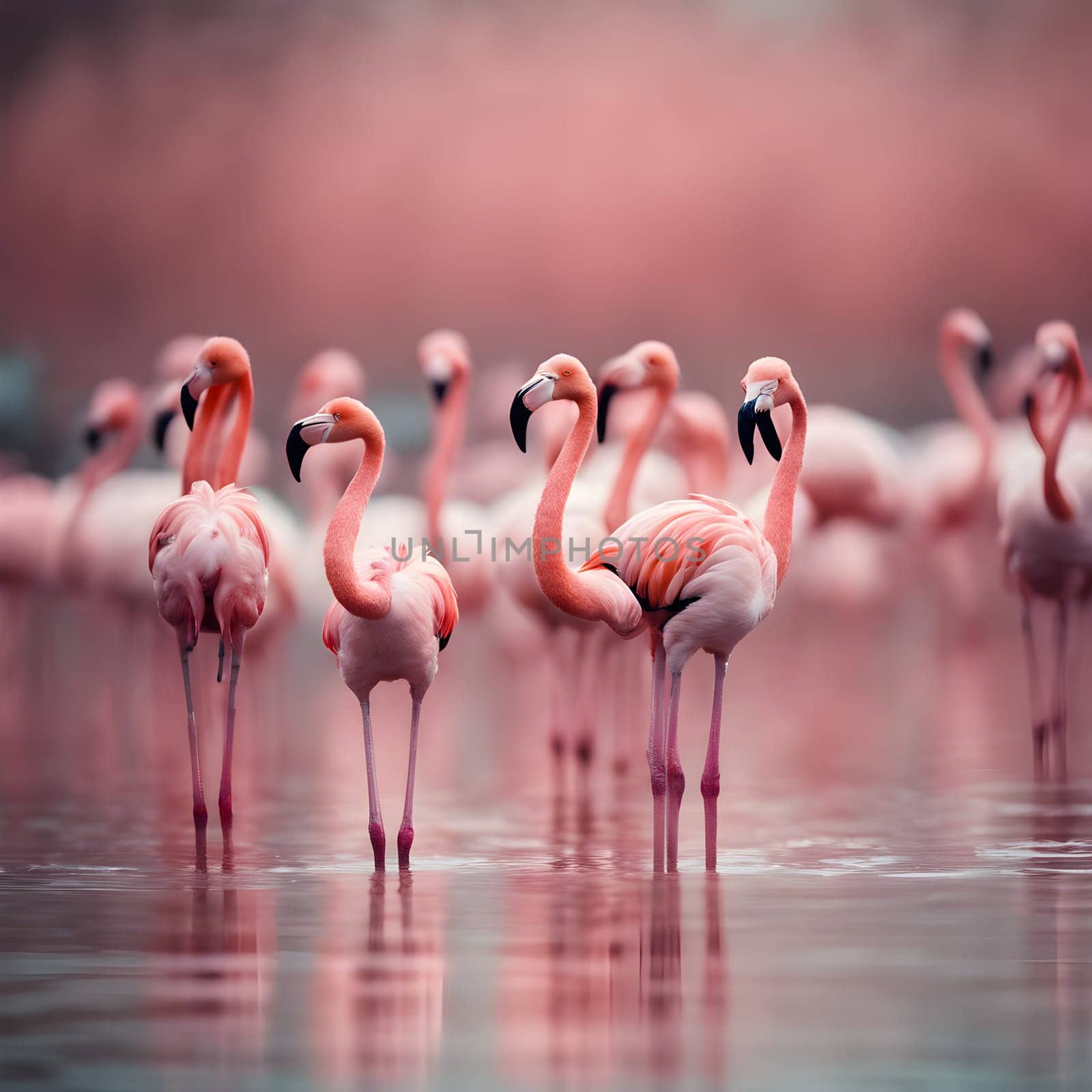 The Elegance of Flamingos: Standing Tall in Shallow Waters