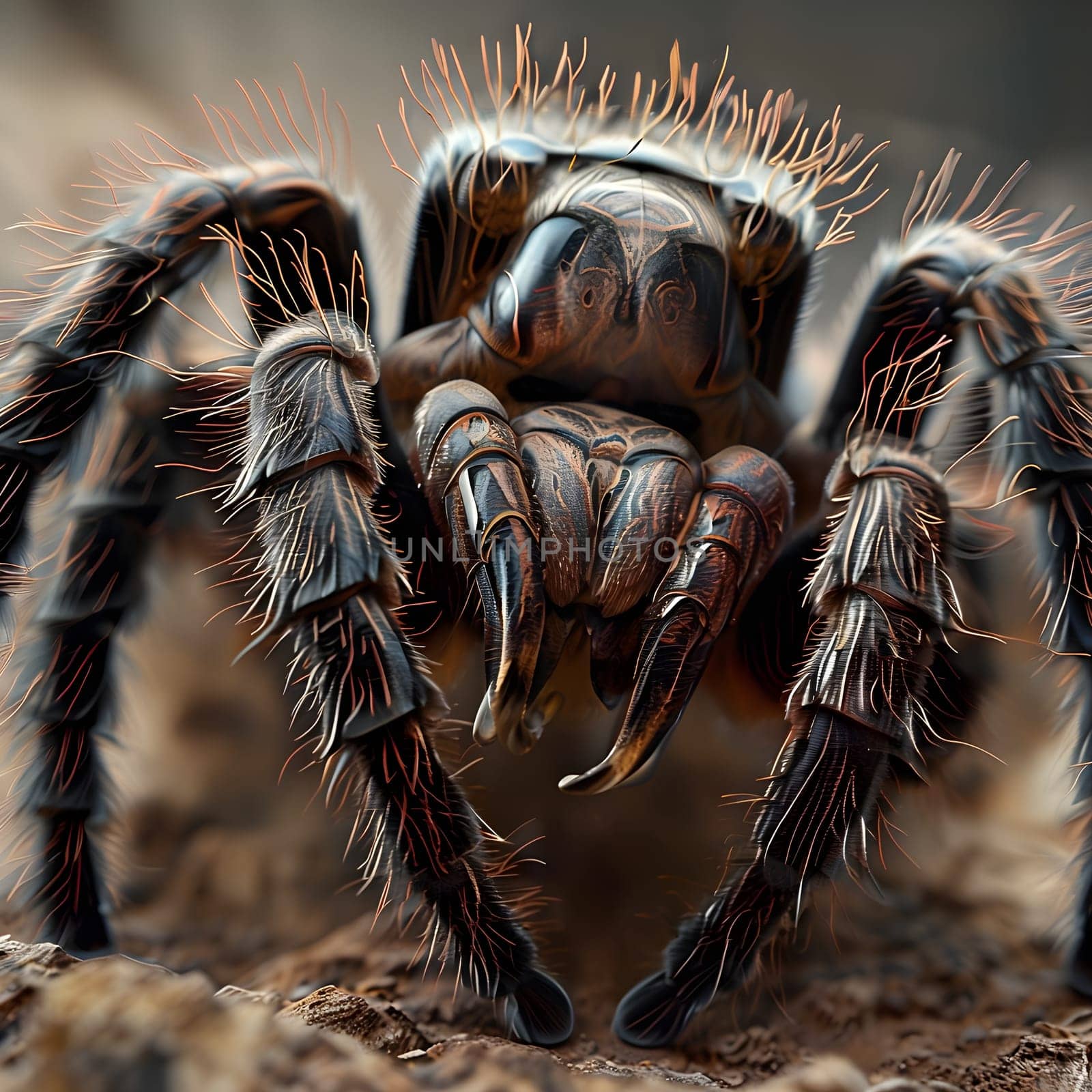 Predator Unleashed: A Tarantula in Attack Mode