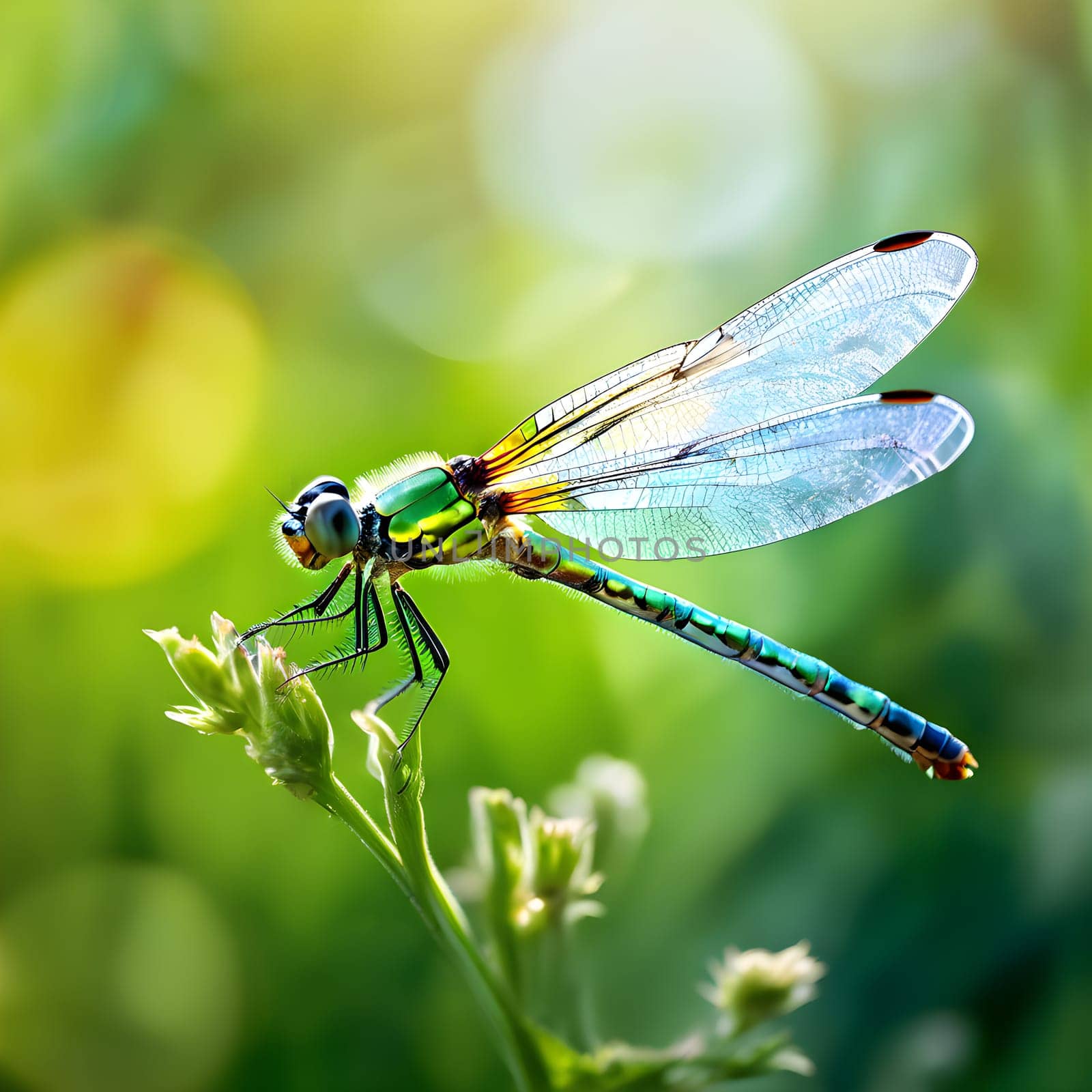 Nature's Artistry: Macro Photography of a Dragonfly in Its Habitat