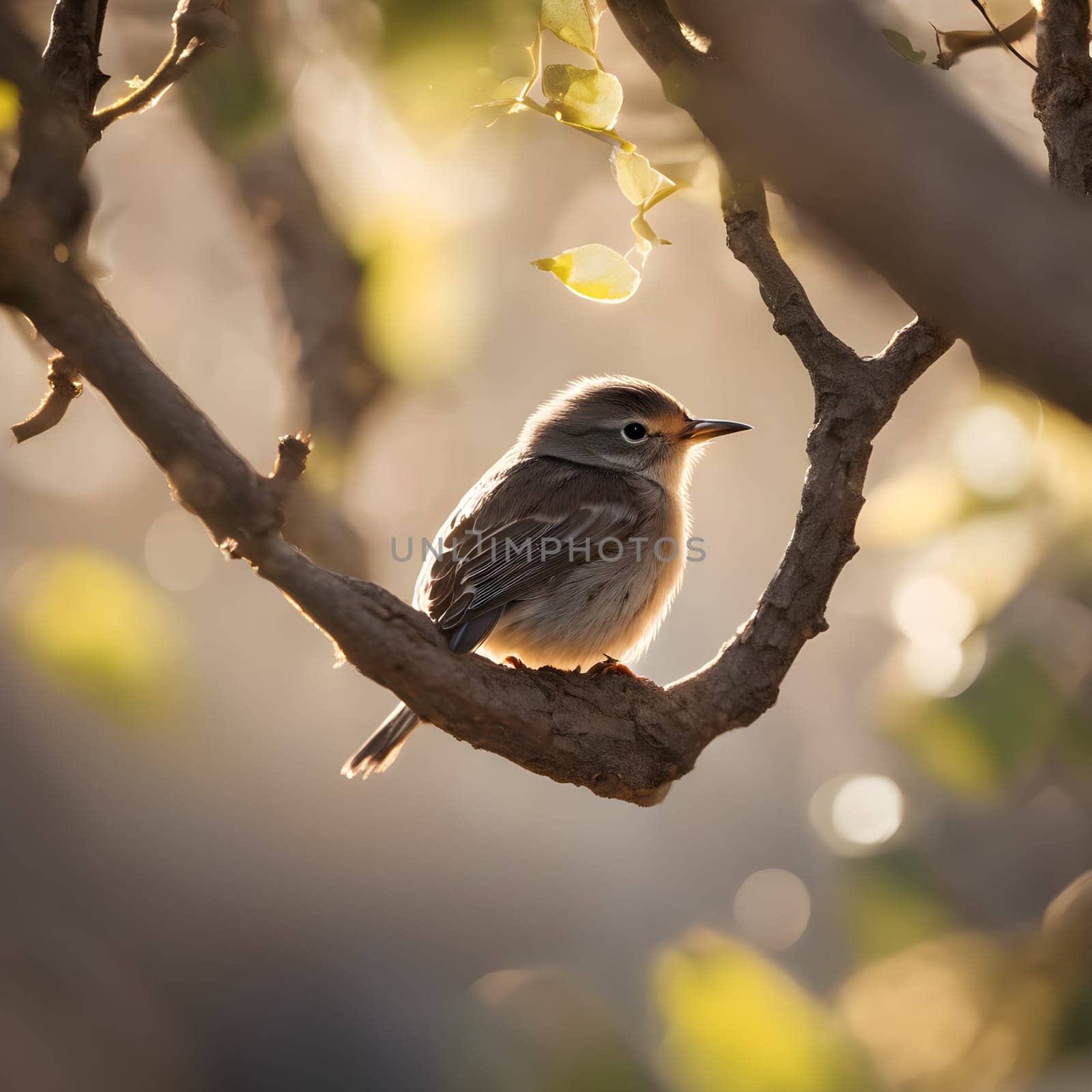 Golden Rays and Safe Havens: A Bird's Nesting Spot