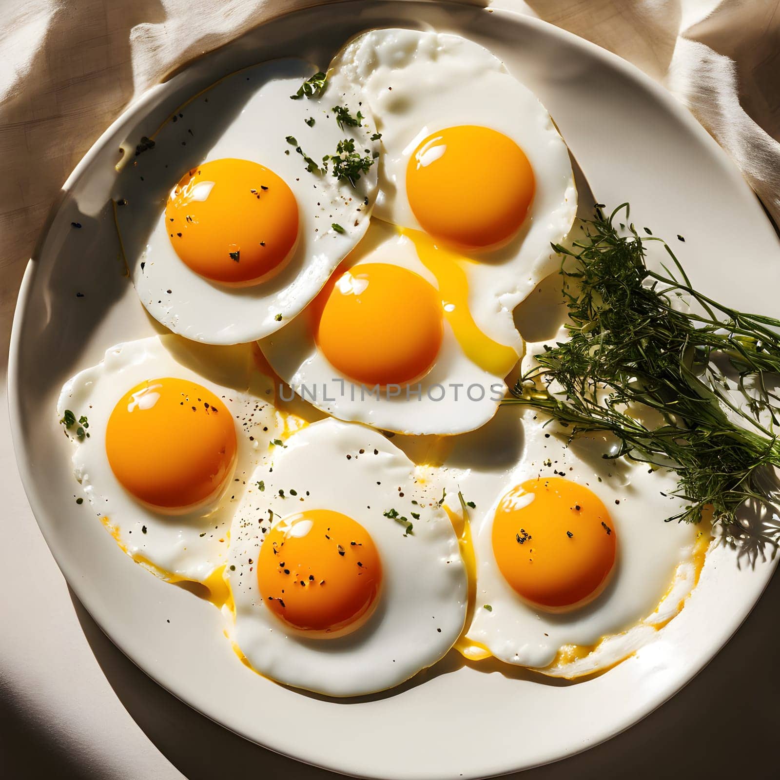 Sun-Kissed Breakfast: Golden Yolks in a Stream of Natural Light