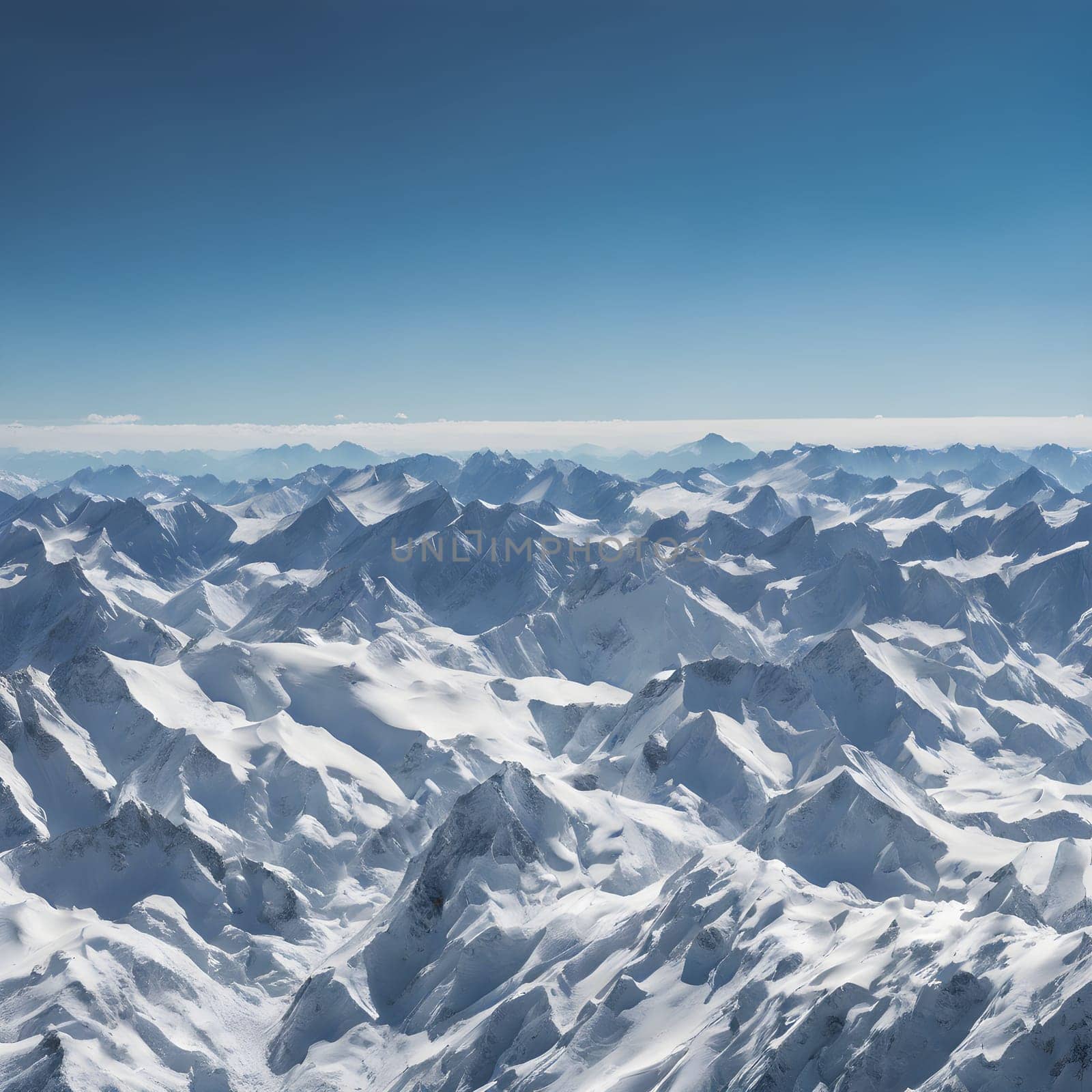 Frozen Peaks: A Stunning View of Snow-Capped Mountains