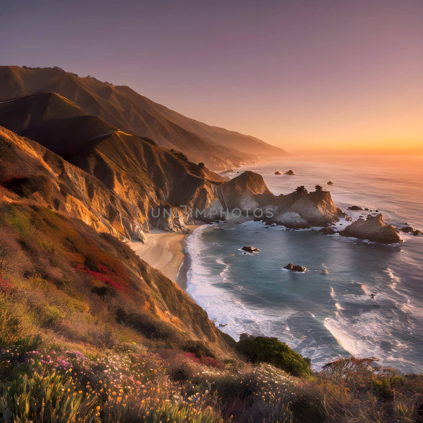 Big Sur Bliss: A Sunset on California’s Majestic Cliffs