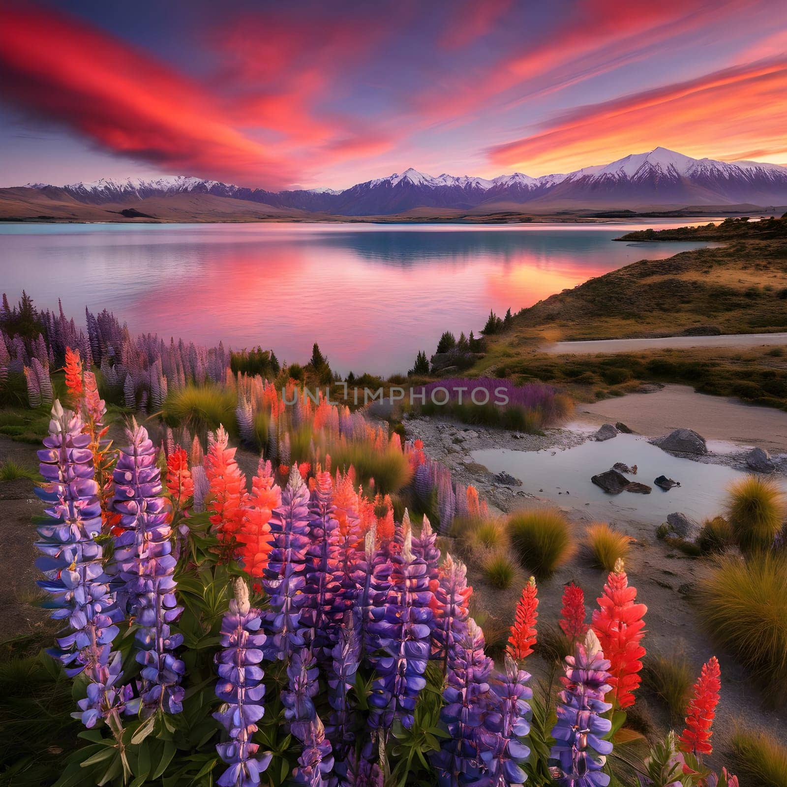 Lupine Dreams: A Stunning Dawn at Lake Tekapo