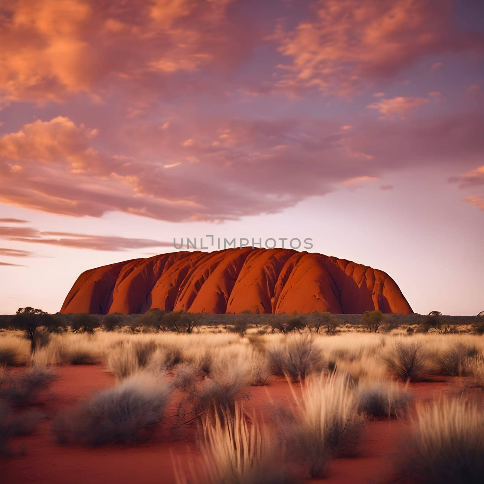 A Blaze of Color Over Uluru
