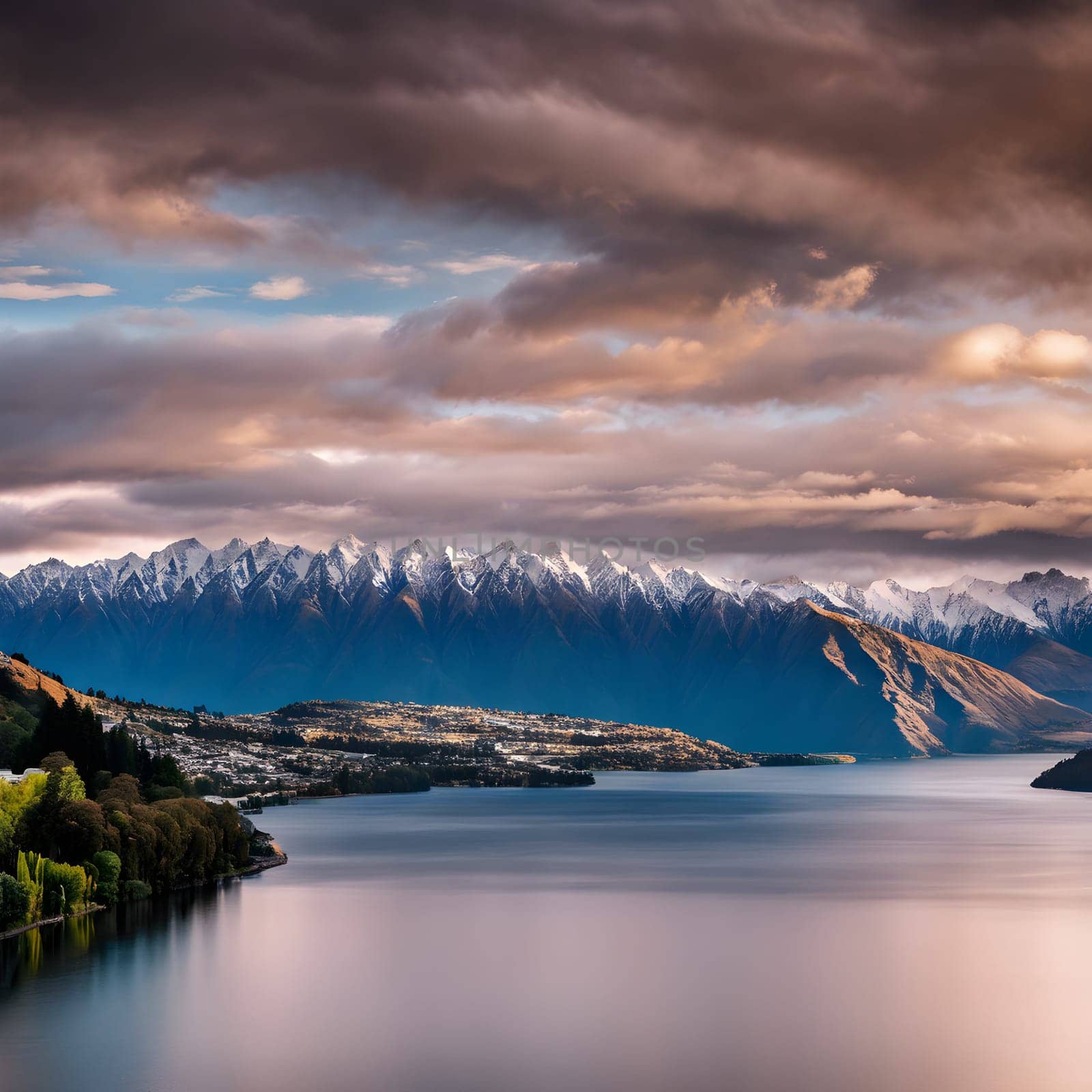 Evening Glow Over Queenstown's Remarkable Mountain Views