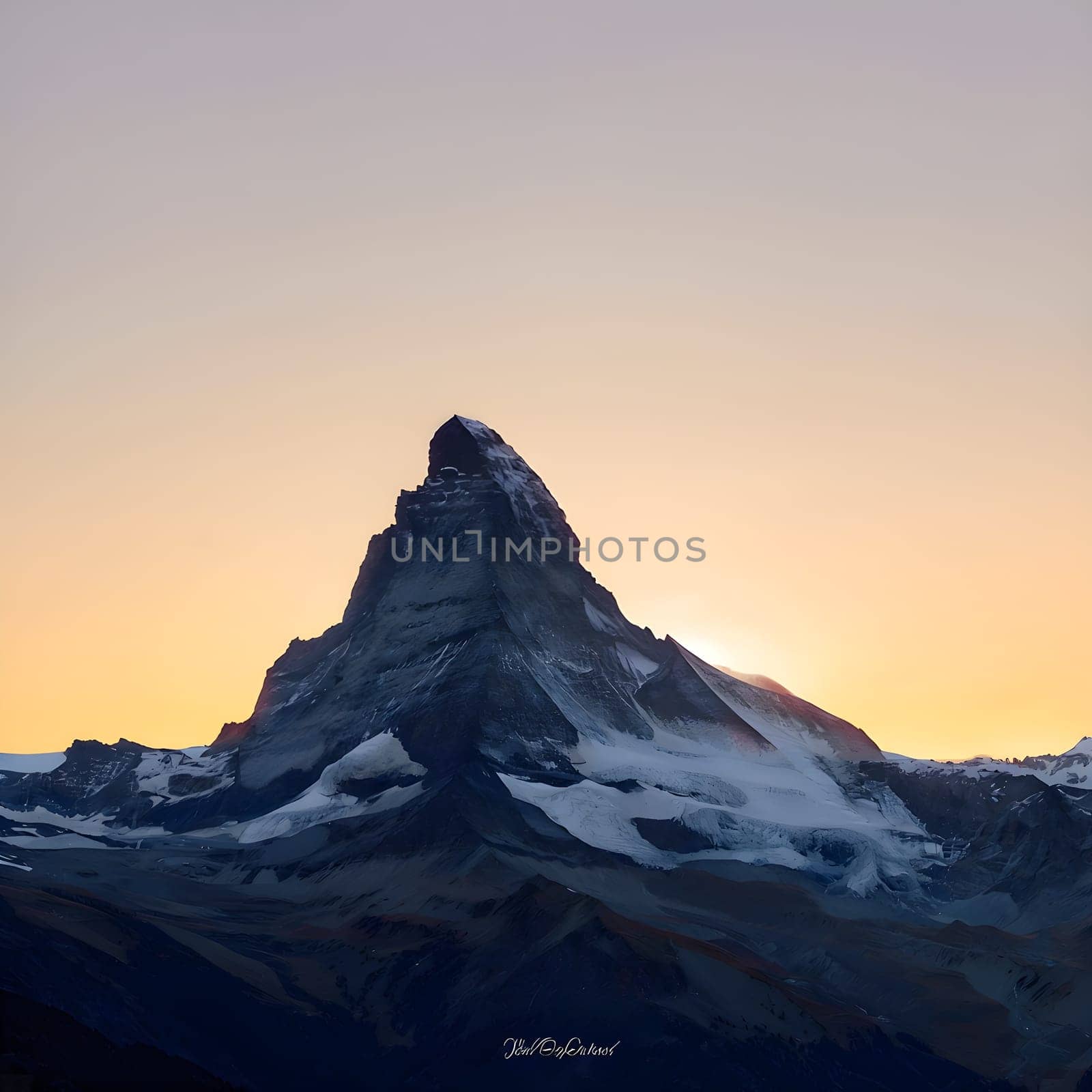 Golden Hour Majesty: The Iconic Matterhorn in Switzerland