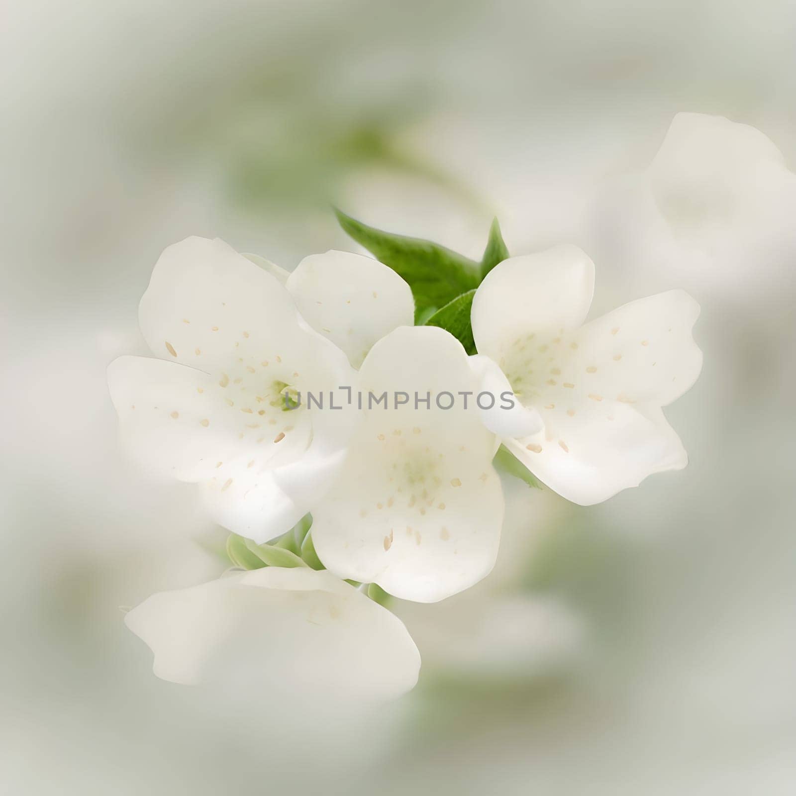 Serene Jasmine Blossom: A Soft Focus on White Petals