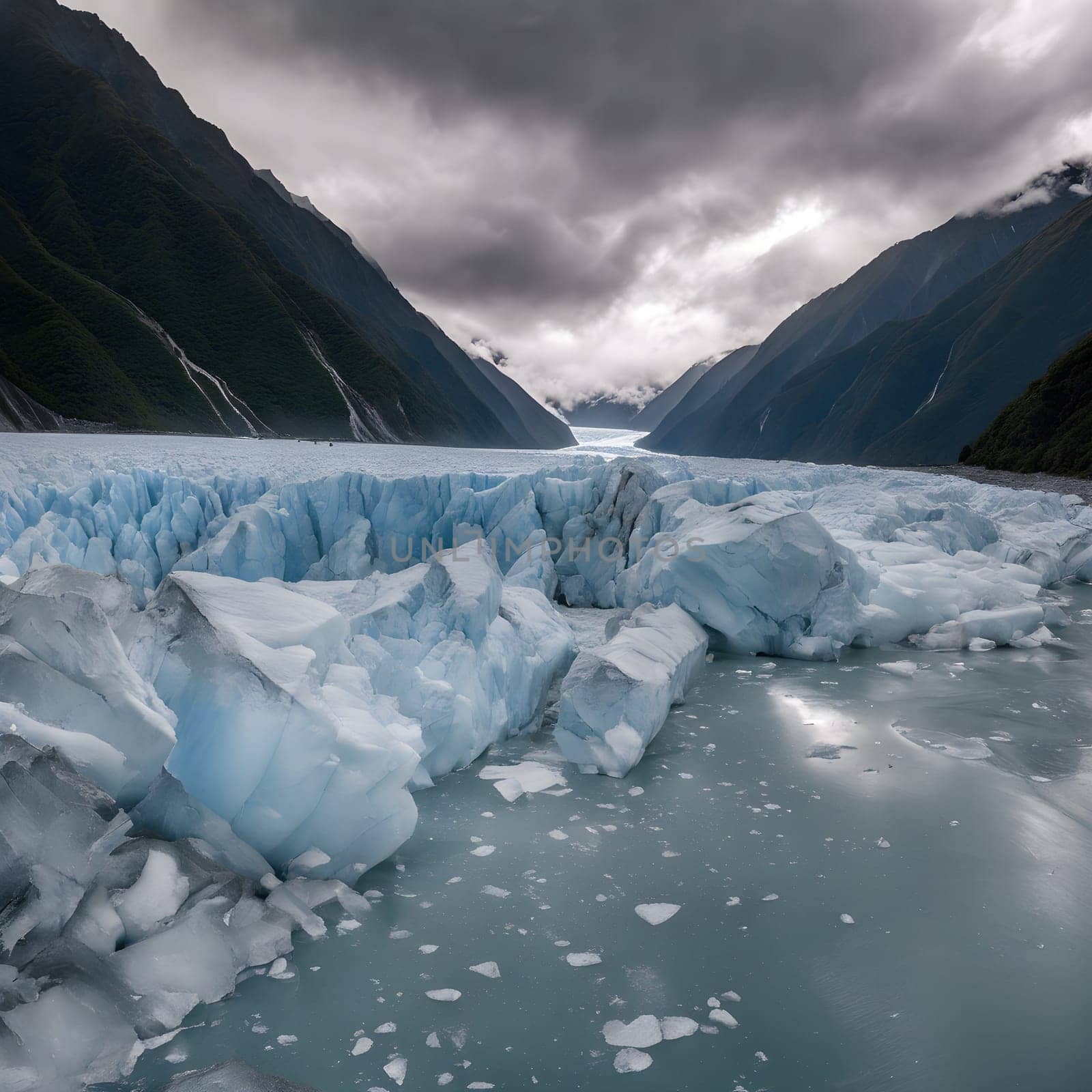 Fox Glacier's glowing ice captures the frozen beauty of New Zealand's South Island, where pristine blue ice and rugged landscapes showcase nature's untouched, majestic wonders in breathtaking clarity and serene stillness