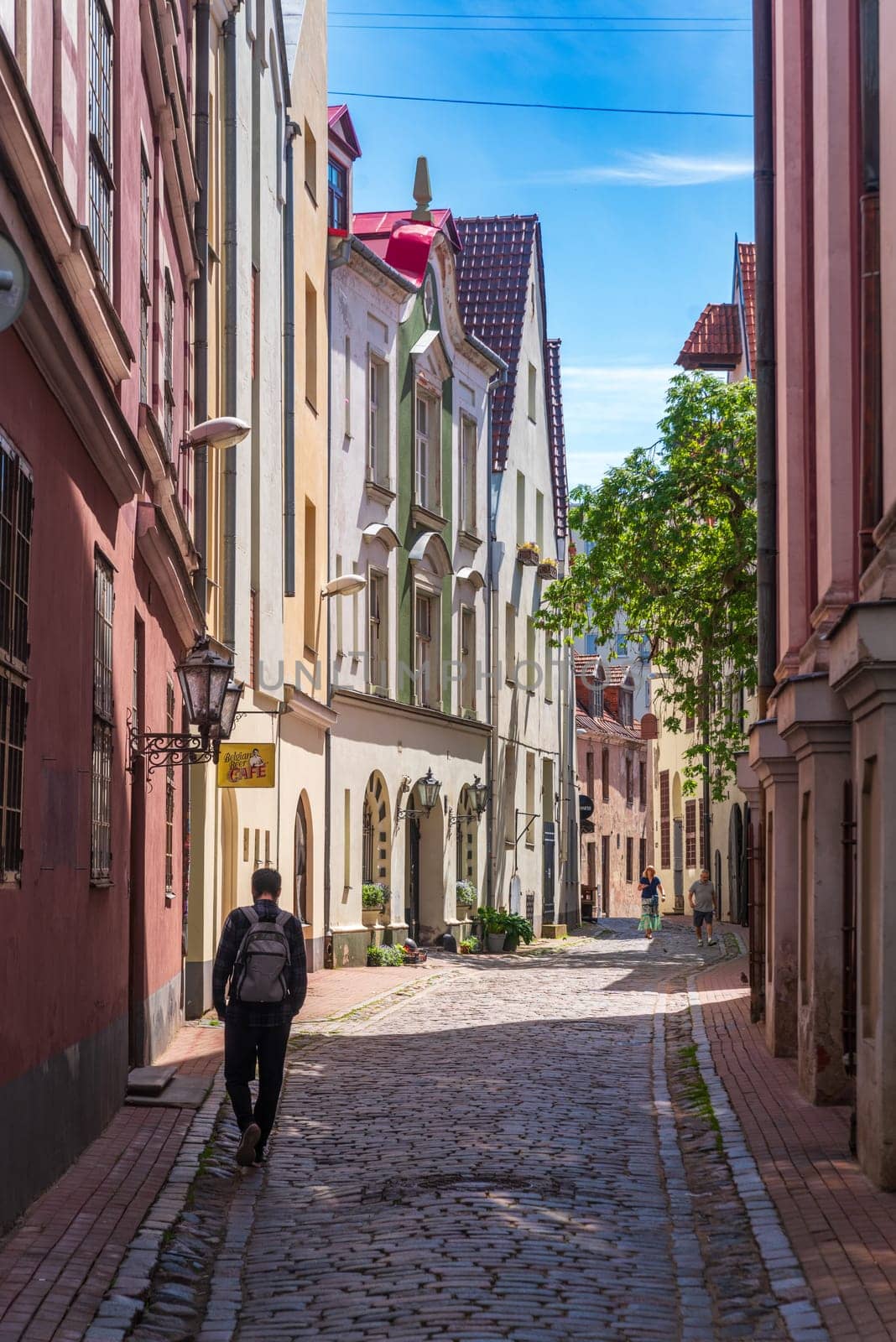 RIGA, LATVIA - JUNE 16, 2024: View on the old town city center, an Unesco World Heritage site.