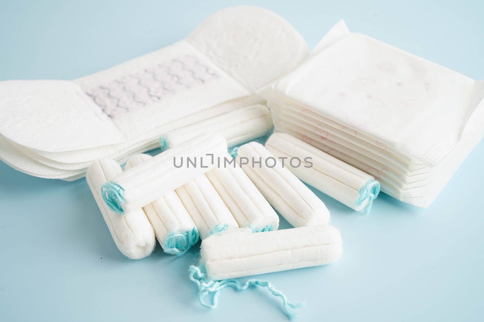 Sanitary hygiene set for woman menstrual period cycle protection.