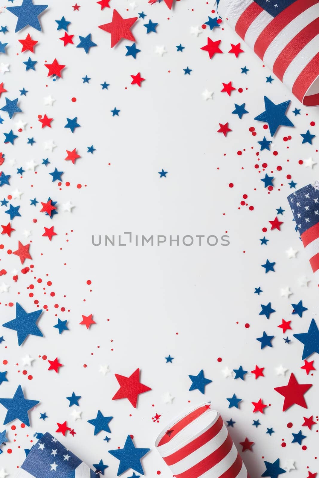 Clean white backdrop with subtle patriotic details for Patriot Day and copy space.