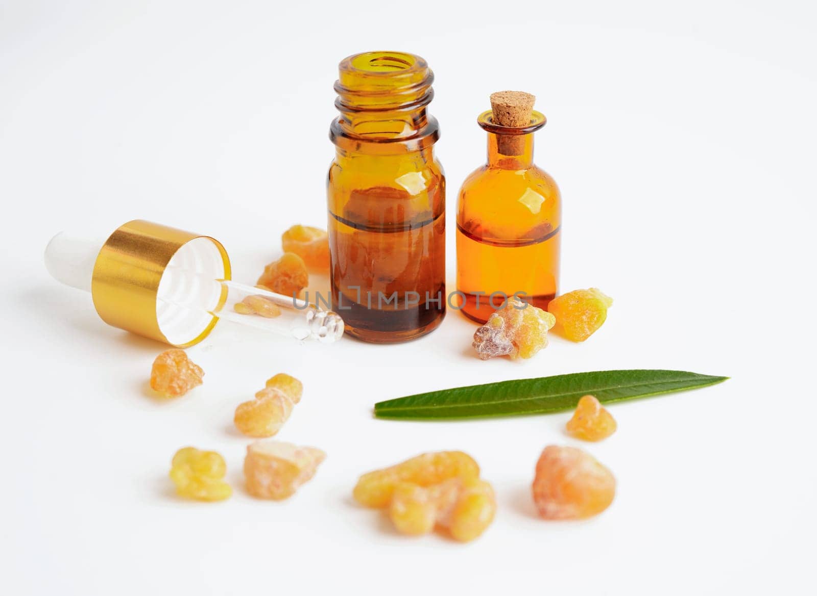 Frankincense or olibanum aromatic resin used in incense and perfumes.