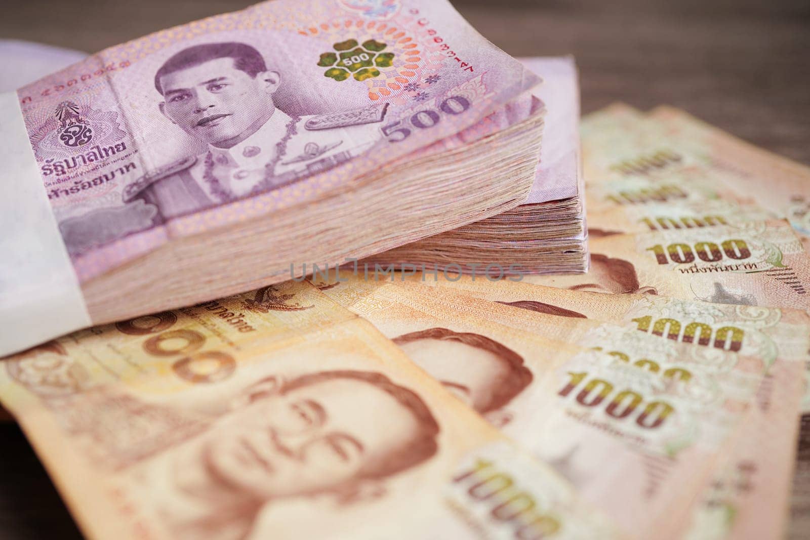 Thai baht banknote money, investment economy, accounting business and banking.