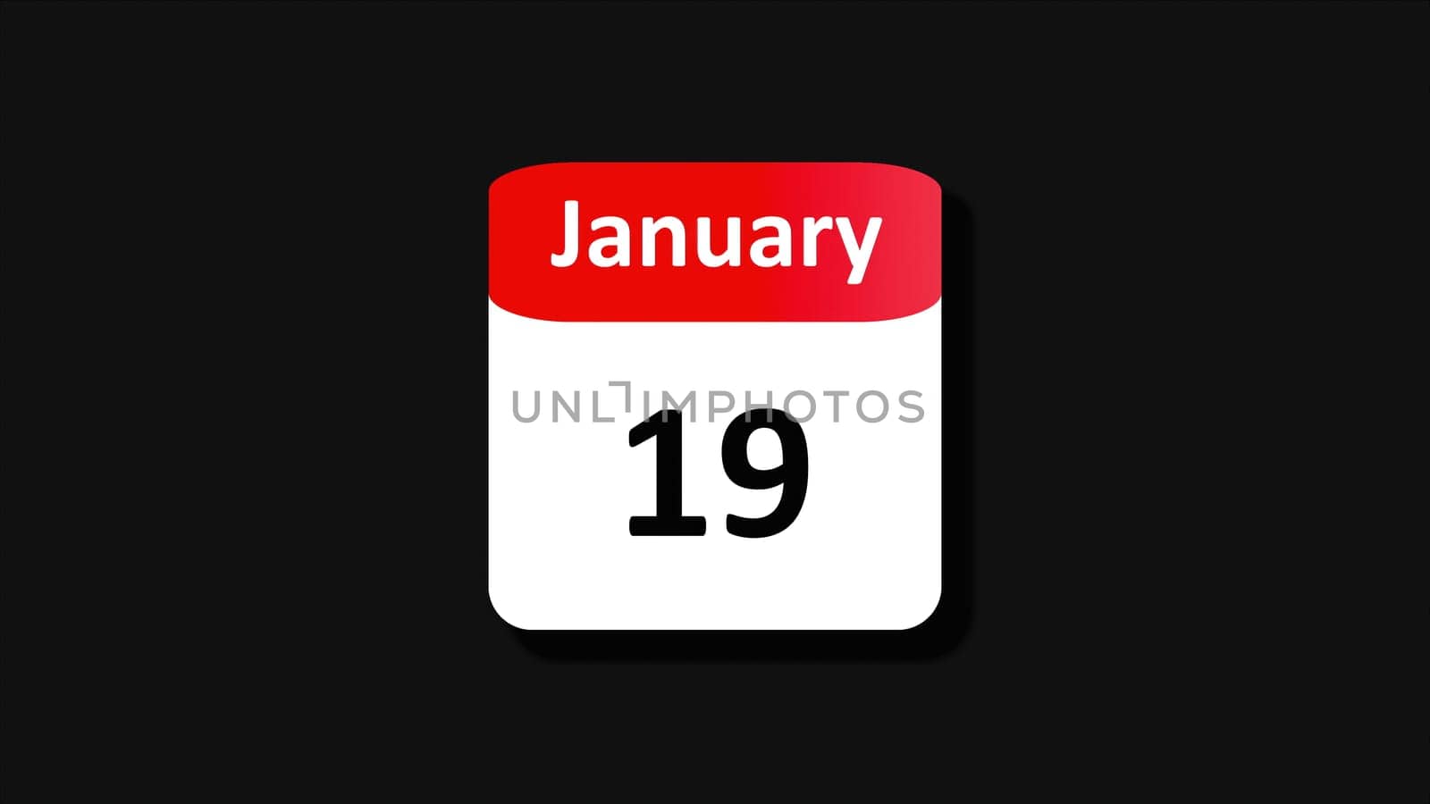 Month Counting Calendar. Computer generated 3d render