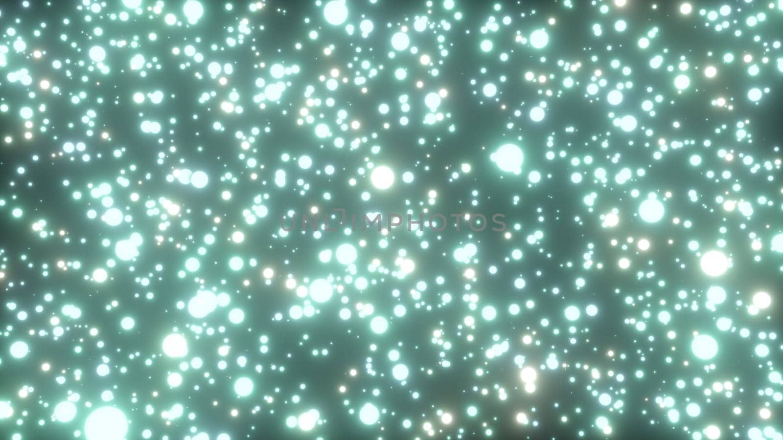 Abstract glowing spheres. Computer generated 3d render
