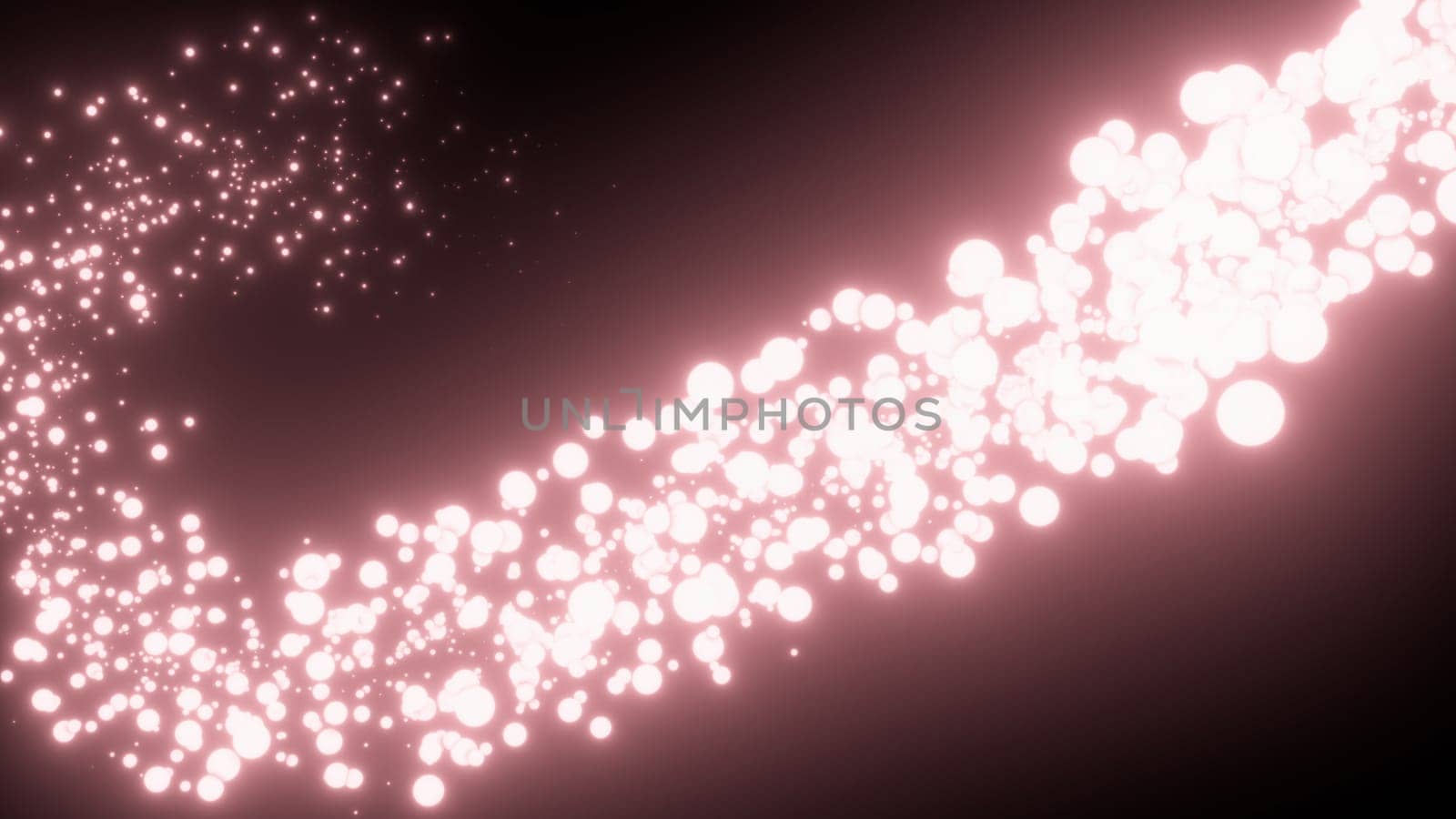 Abstract glowing spheres. Computer generated 3d render