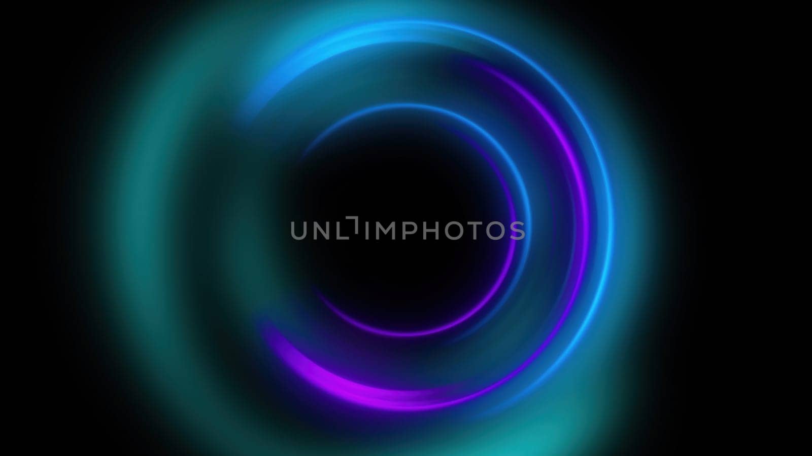 Luminous Swirling Glowing Circles. Computer generated 3d render