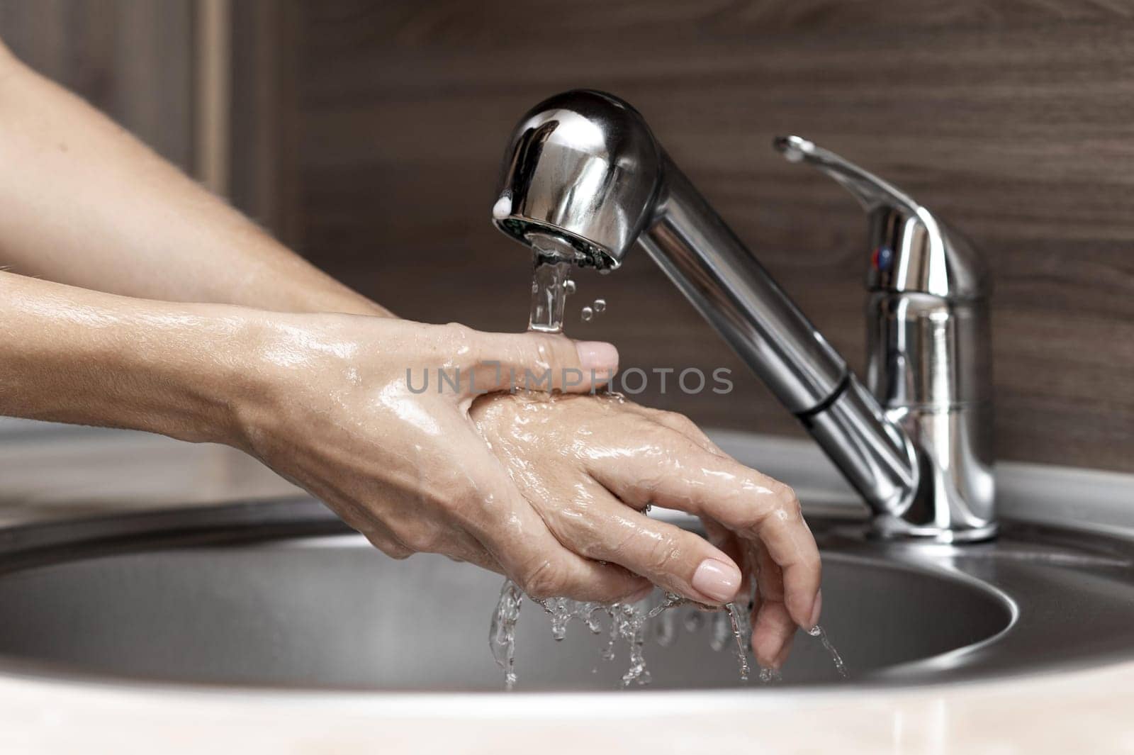 woman washing hands sink. Resolution and high quality beautiful photo