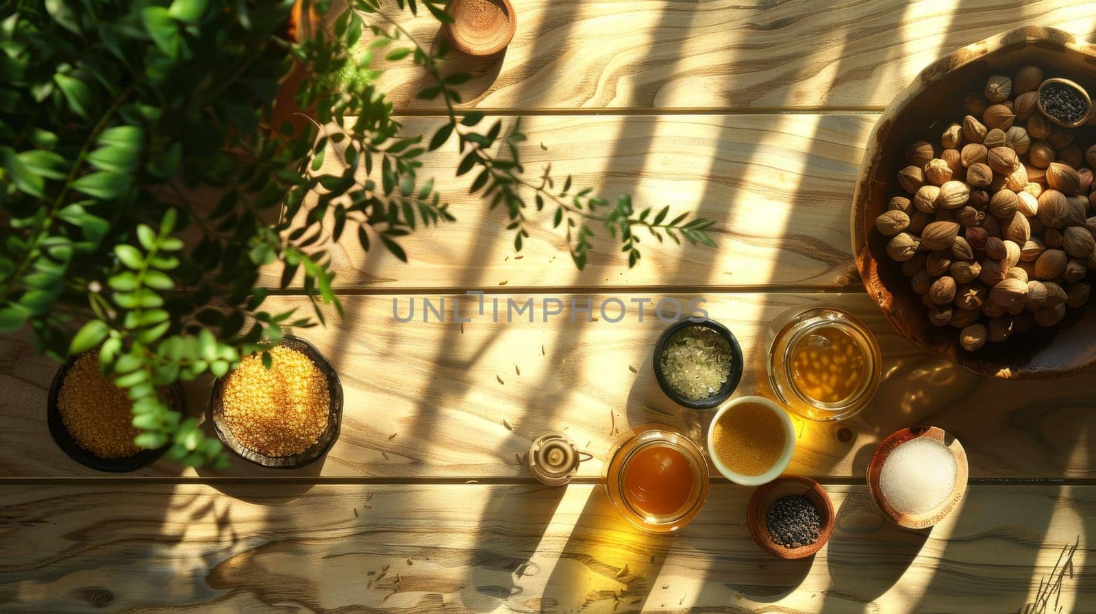 Dramatic shadows highlighting natural wellness practices