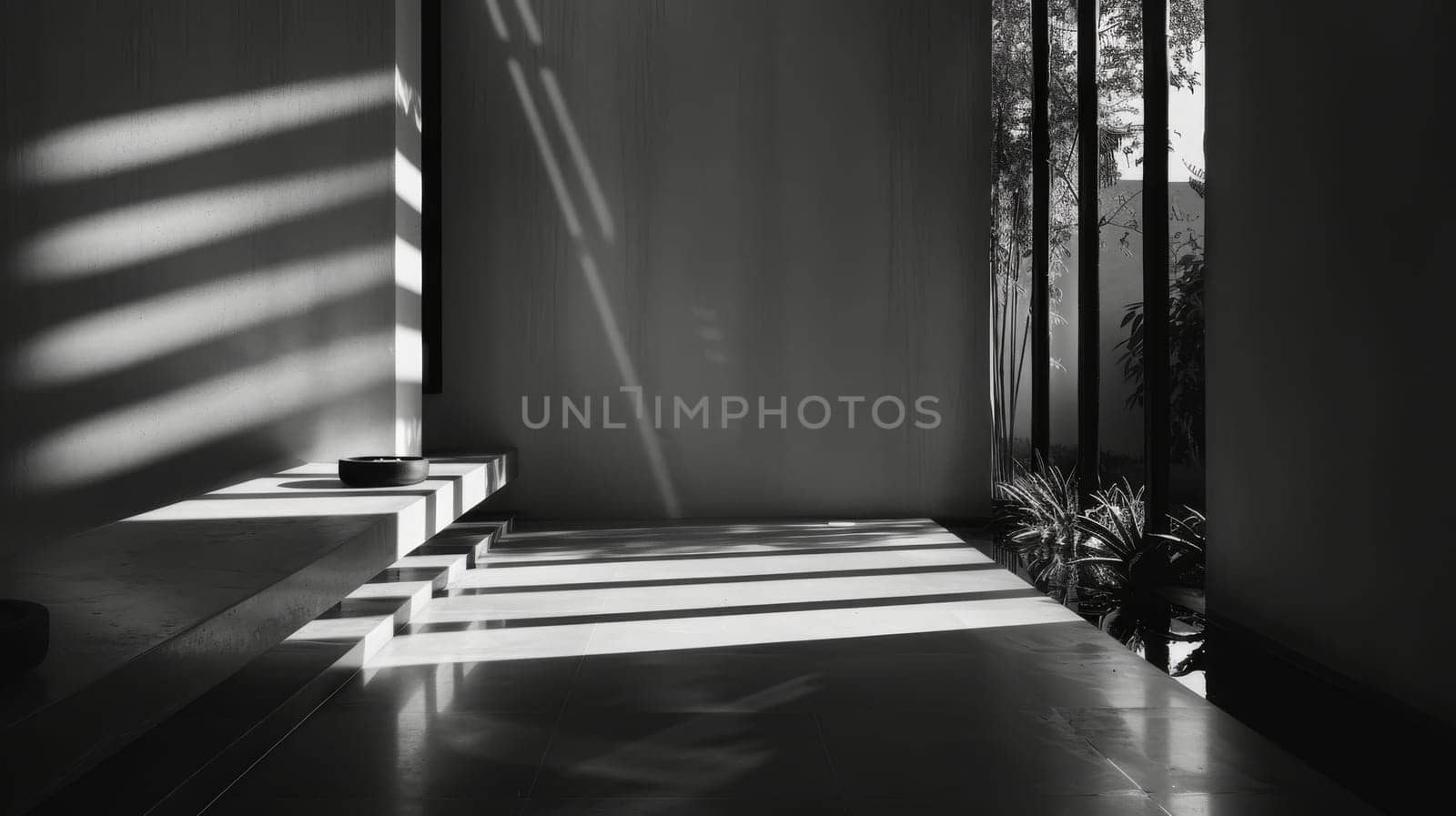 Dramatic shadows highlighting the simplicity of wellness
