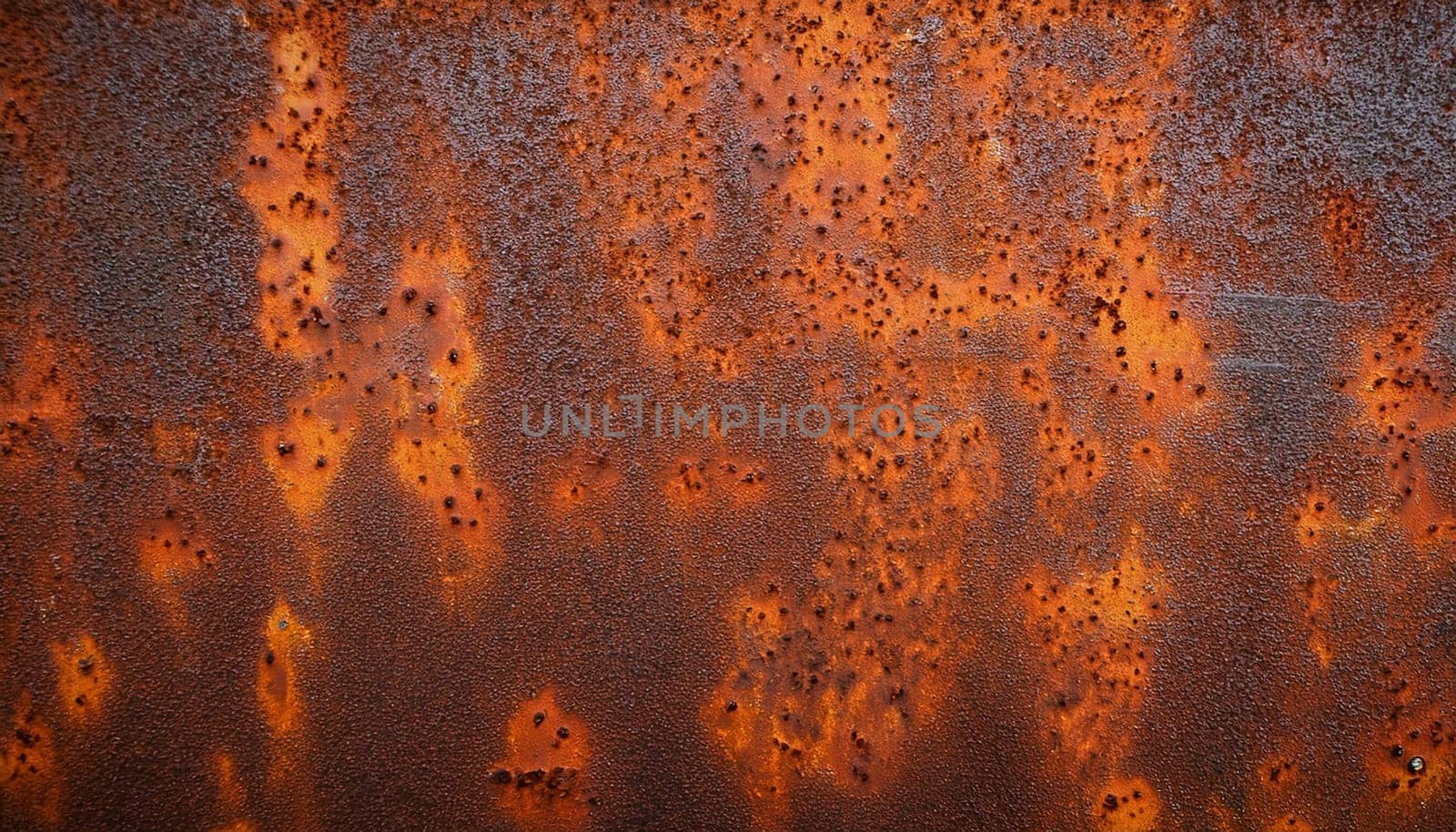 rusted steel metal texture useful as a background, AI generated image
