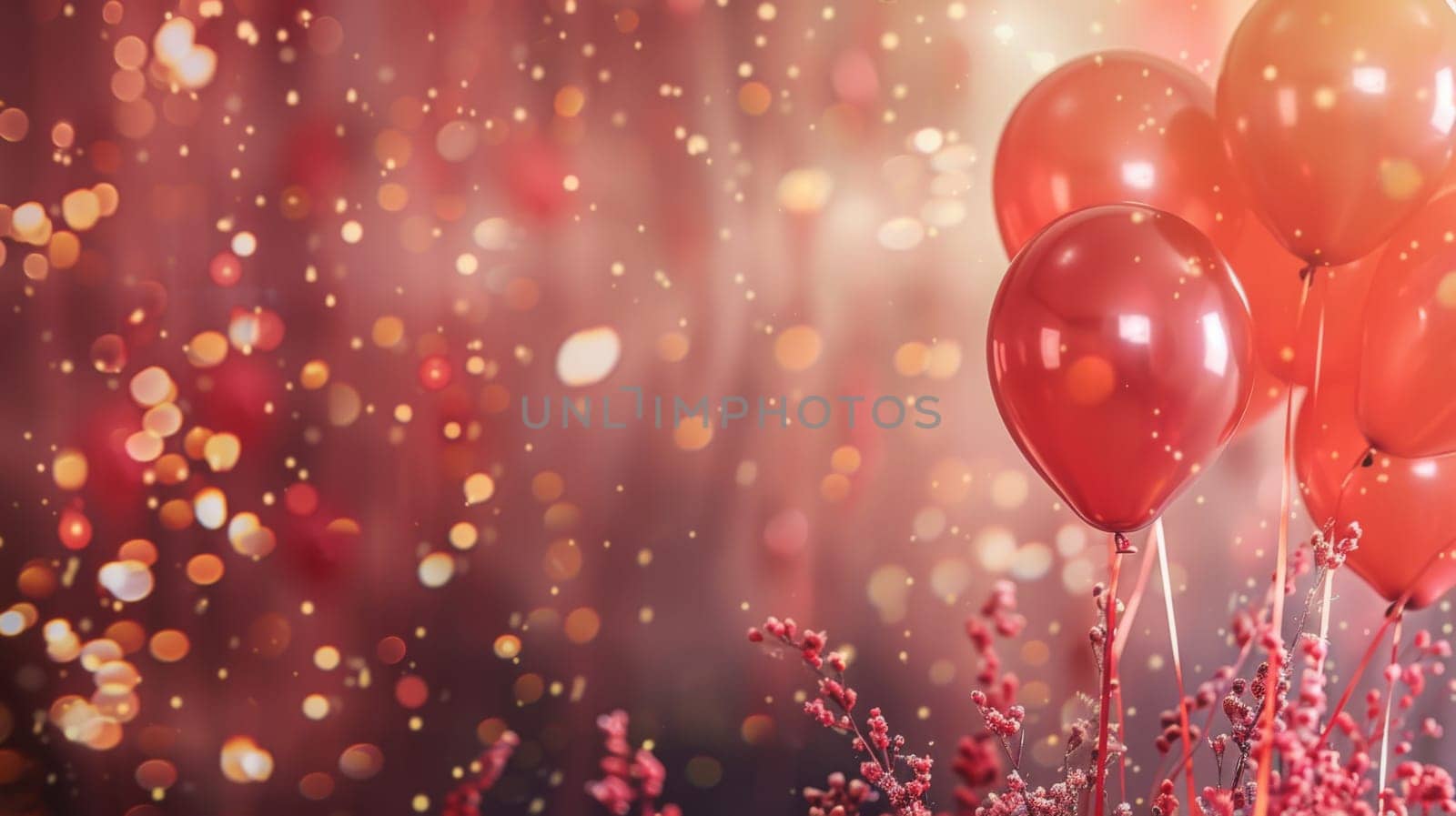 Festive celebration backdrop featuring ample copy space for promotional content
