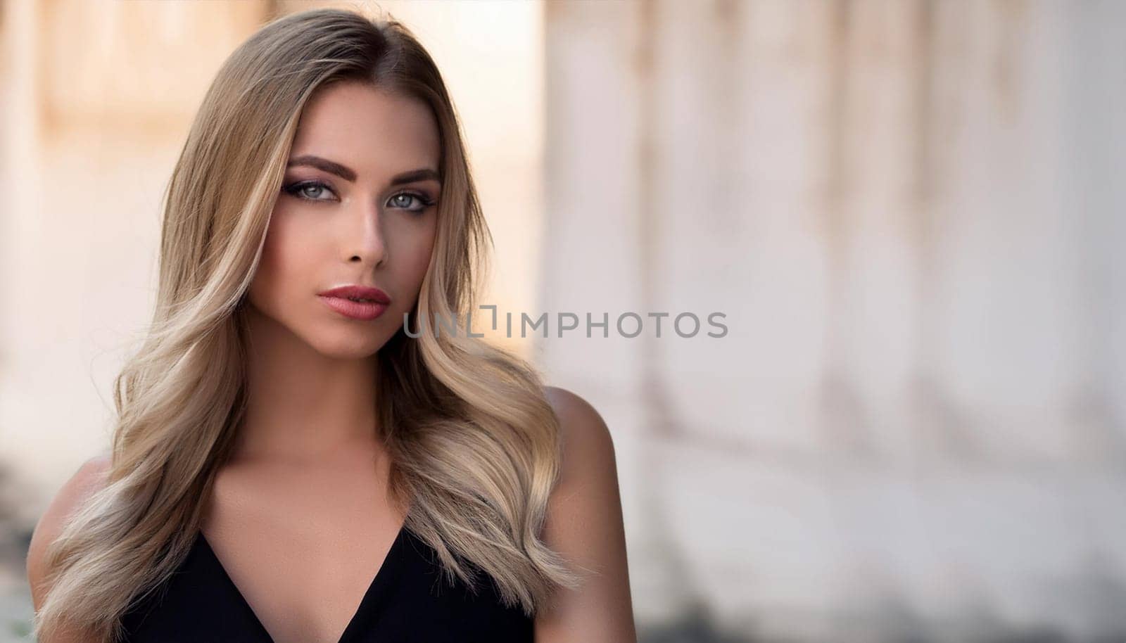 gorgeous female model portrait, AI generated image