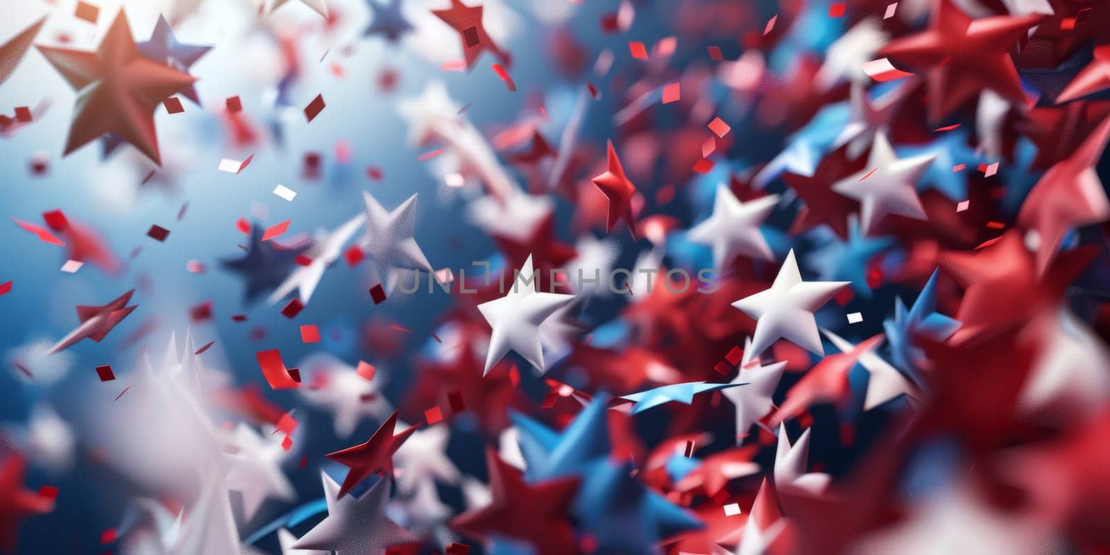 Decorative elements in red, white, and blue for Patriot Day.