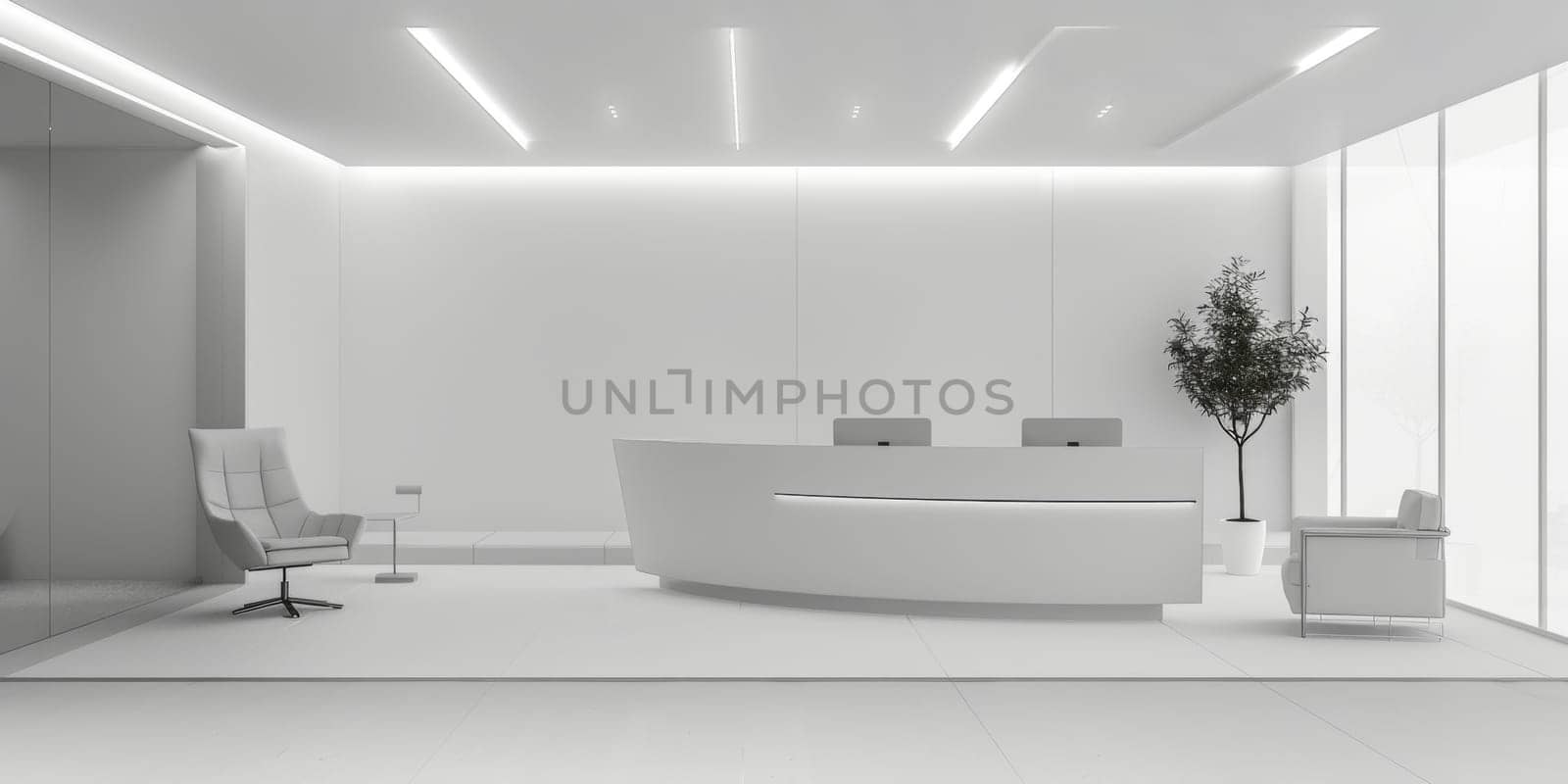 Elegant and minimal business environment with clean lines and simplicity.