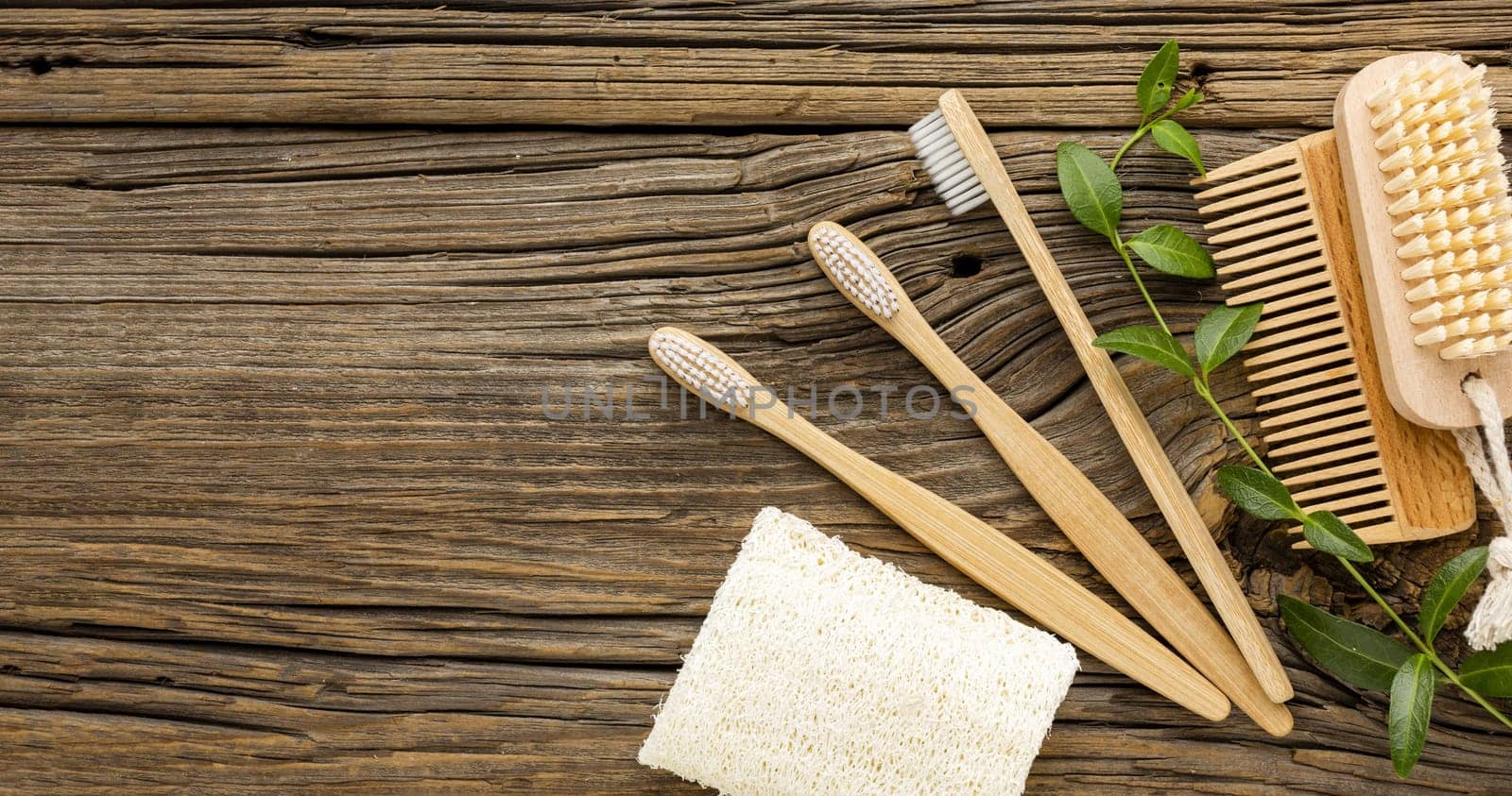 top view toothbrushes with copy space. Resolution and high quality beautiful photo