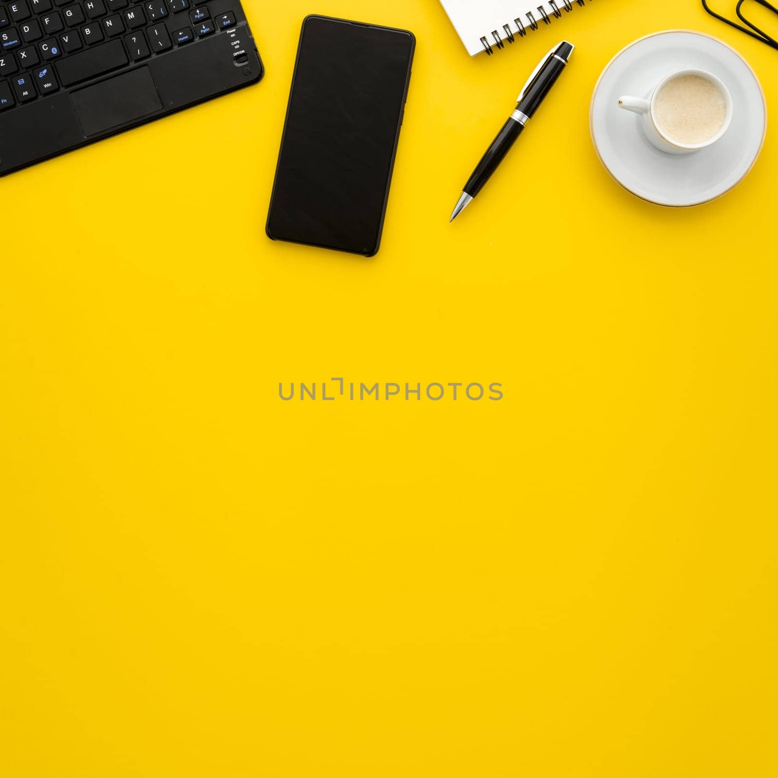 top view work desk. Resolution and high quality beautiful photo
