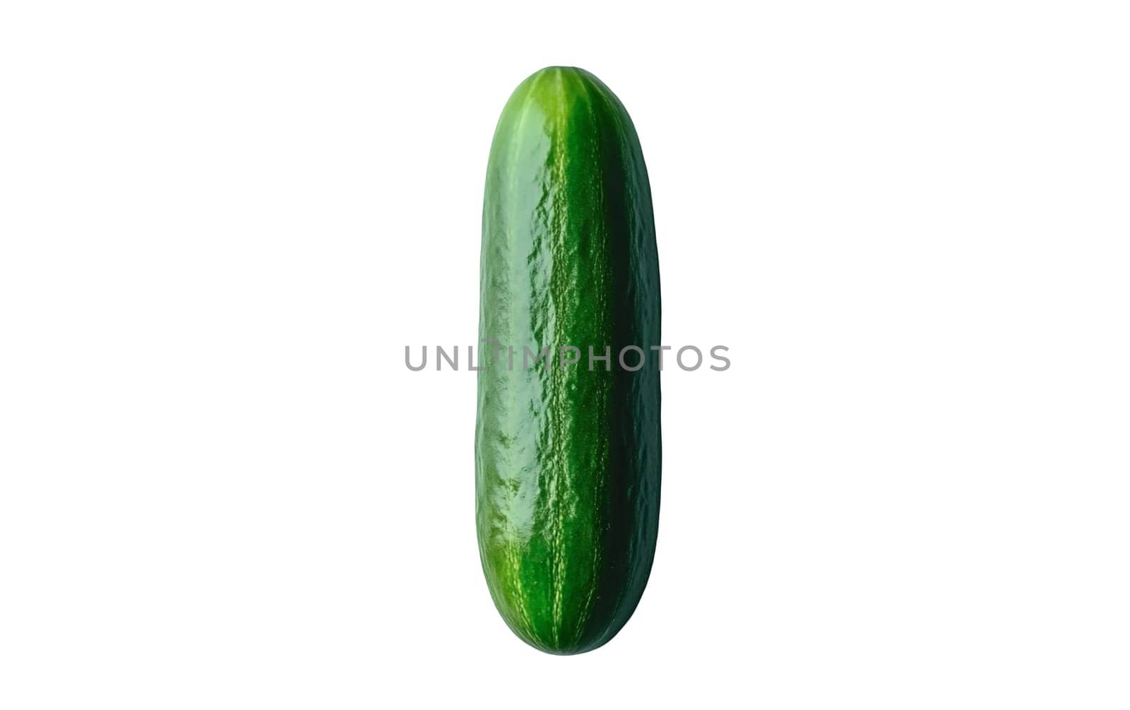 A green cucumber on a dark background with copy space, ideal for promotional or design purposes. Isolated on white background.