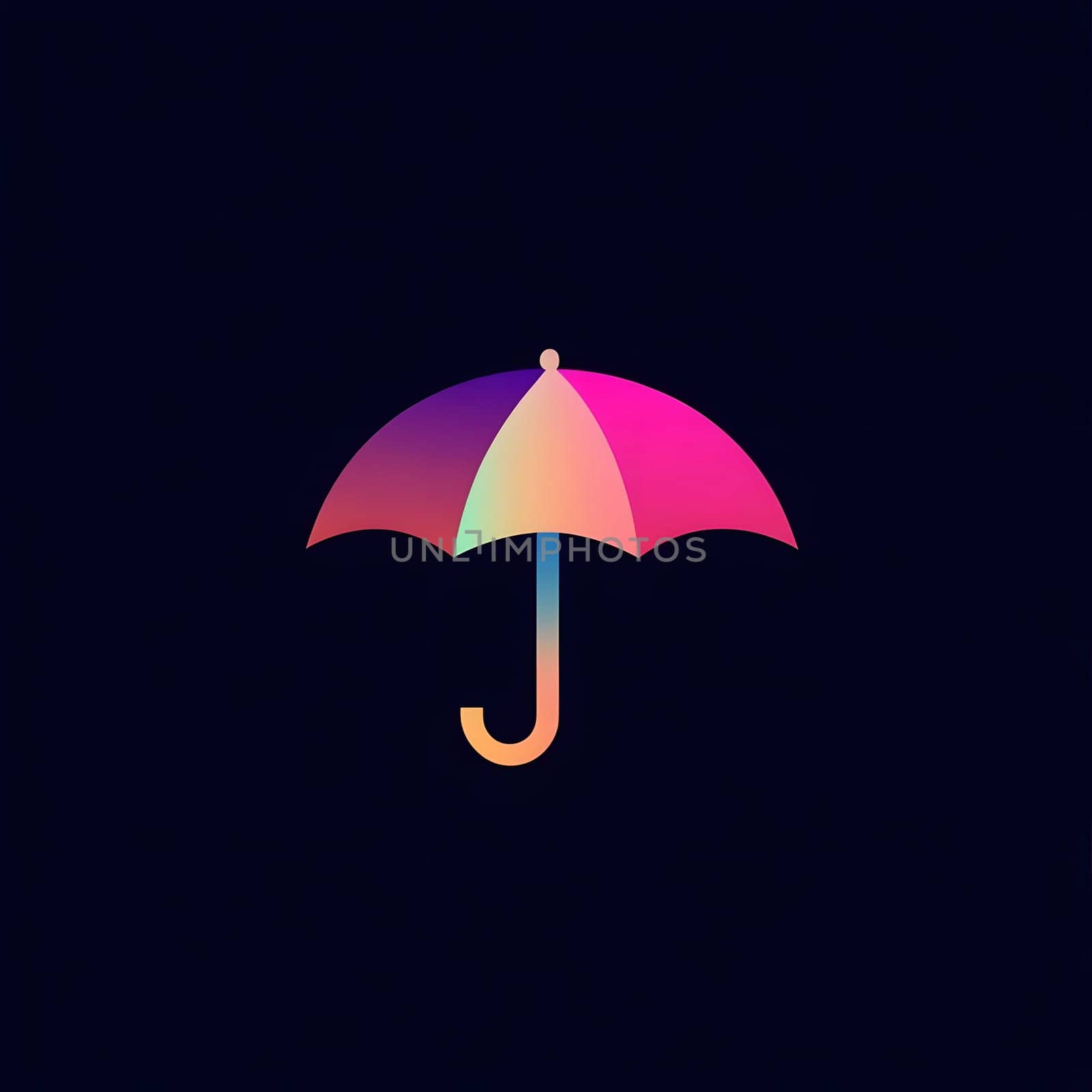 Rain Umbrella weather protection icon logo symbol