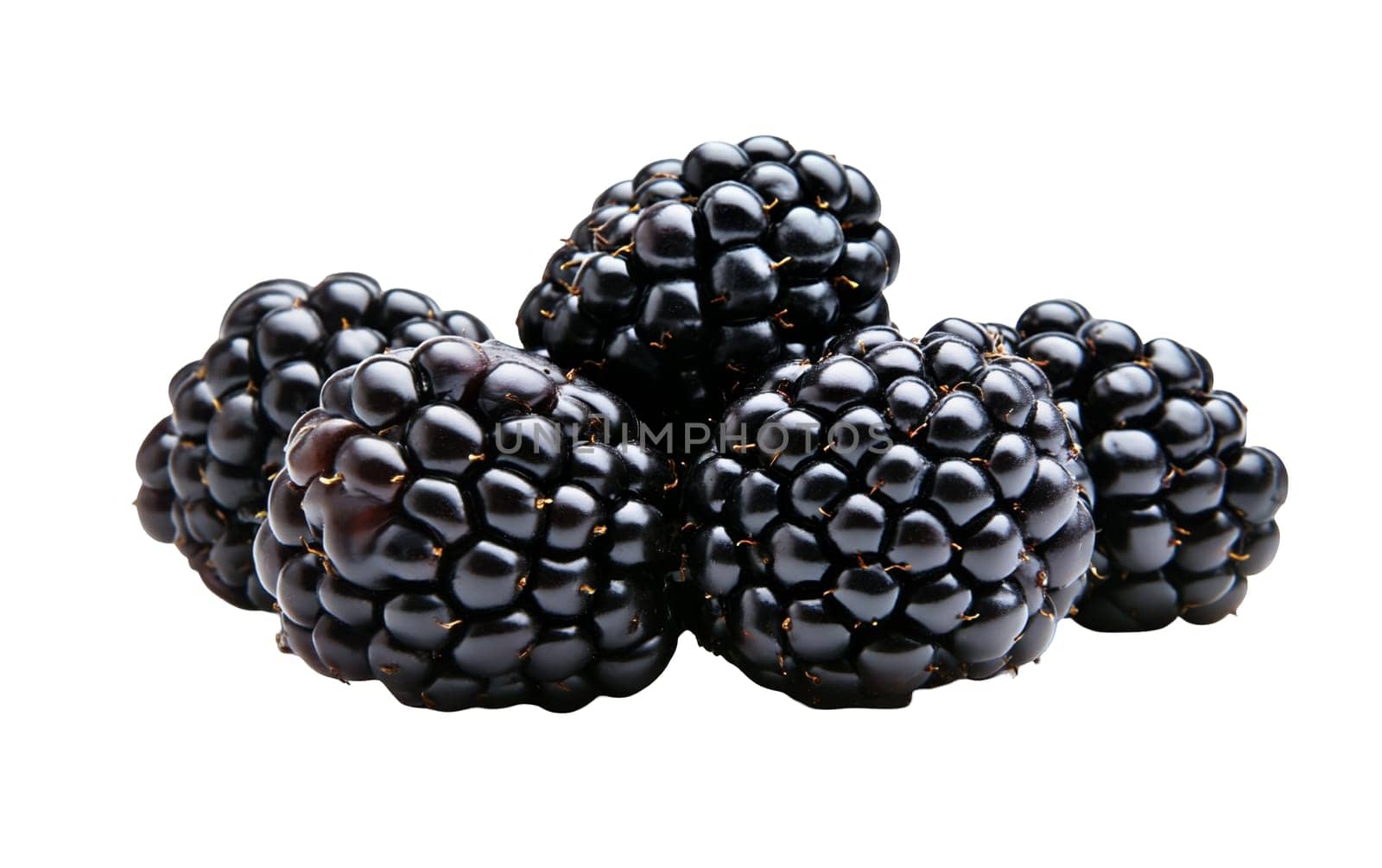 A vibrant pile of whiteberries on a white background, emphasizing their rich color and freshness. Isolated on white background.