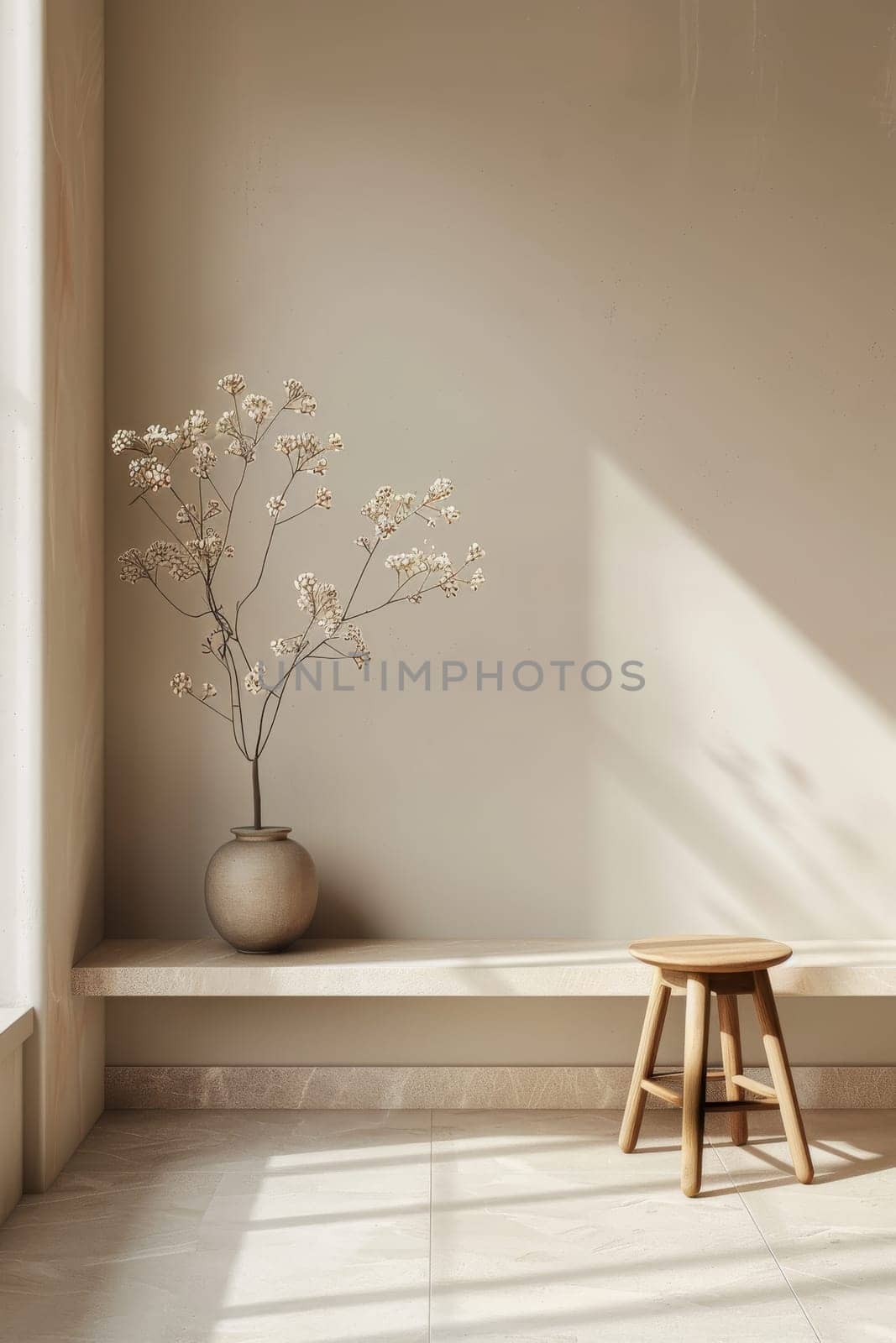 Minimalist mockup scene featuring a spacious background for customization.