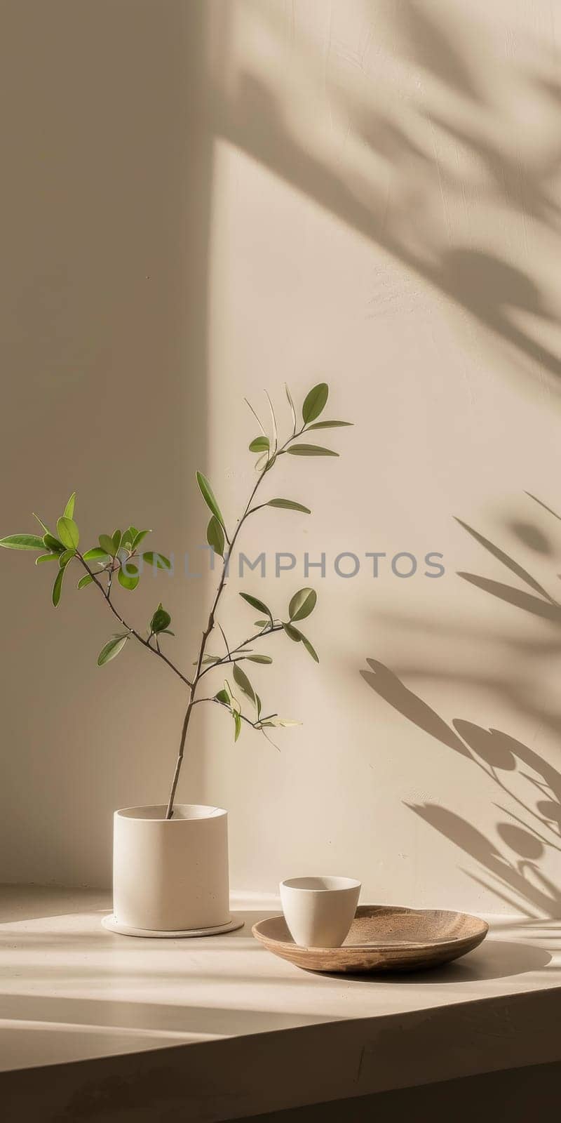 Minimalist mockup arrangement with a spacious background for customization.