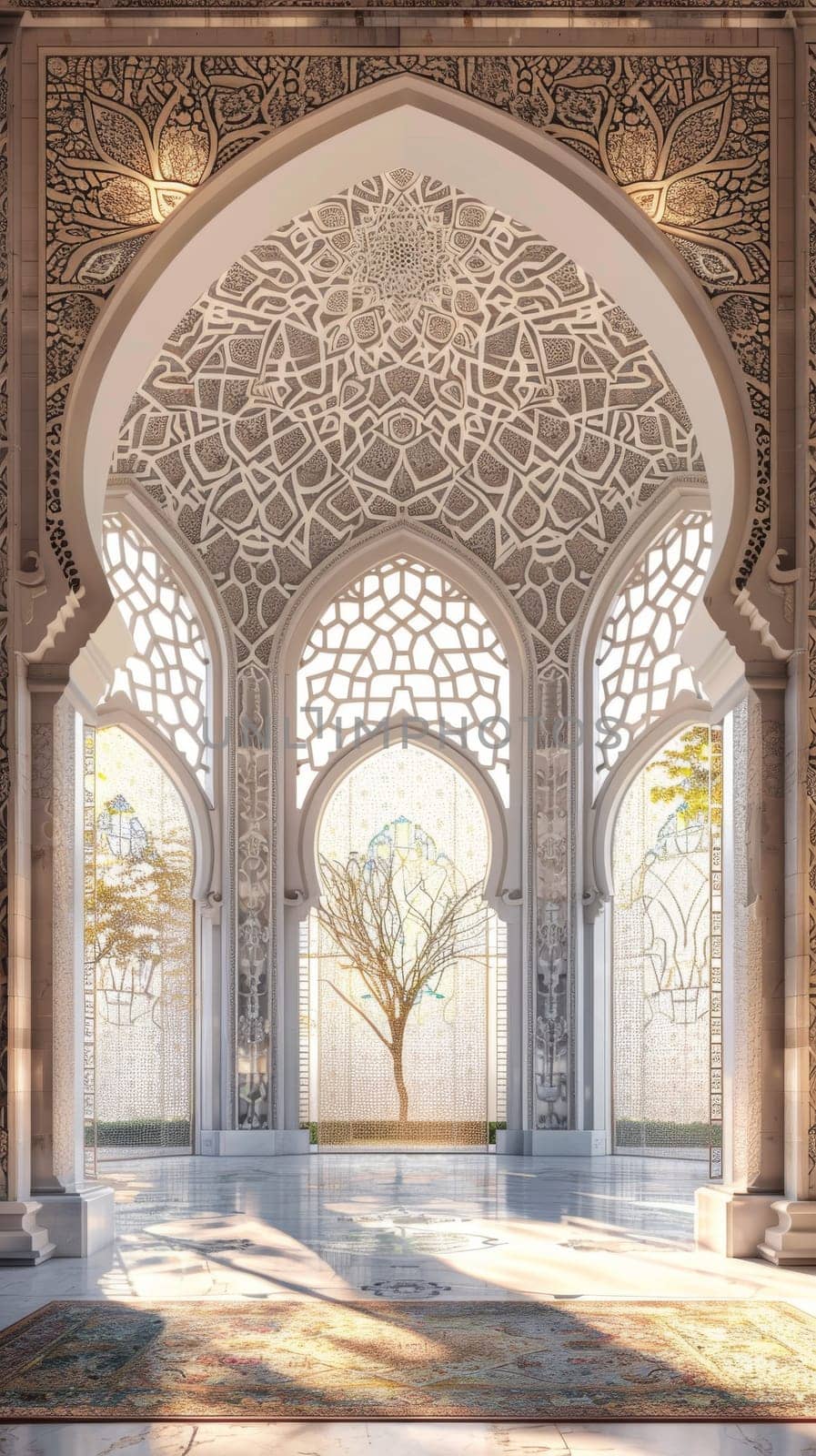 Traditional Islamic architecture with space
