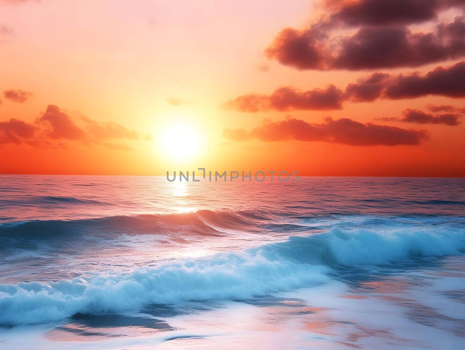 Sunset Ocean Sunrise Horizon Sunlight Water waves