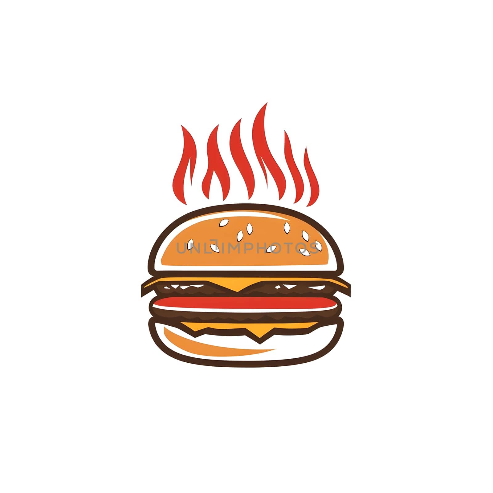 Cheeseburger Fast Food Delicious Tasty Burger Icon Logo Symbol
