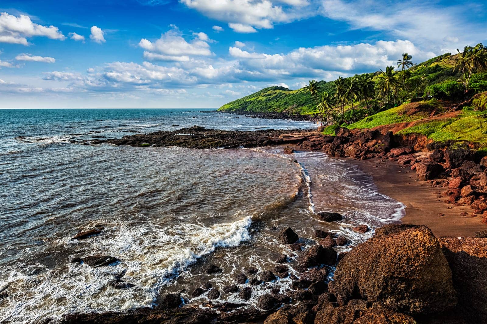 Anjuna Beach famous tourist destination, Goa, India