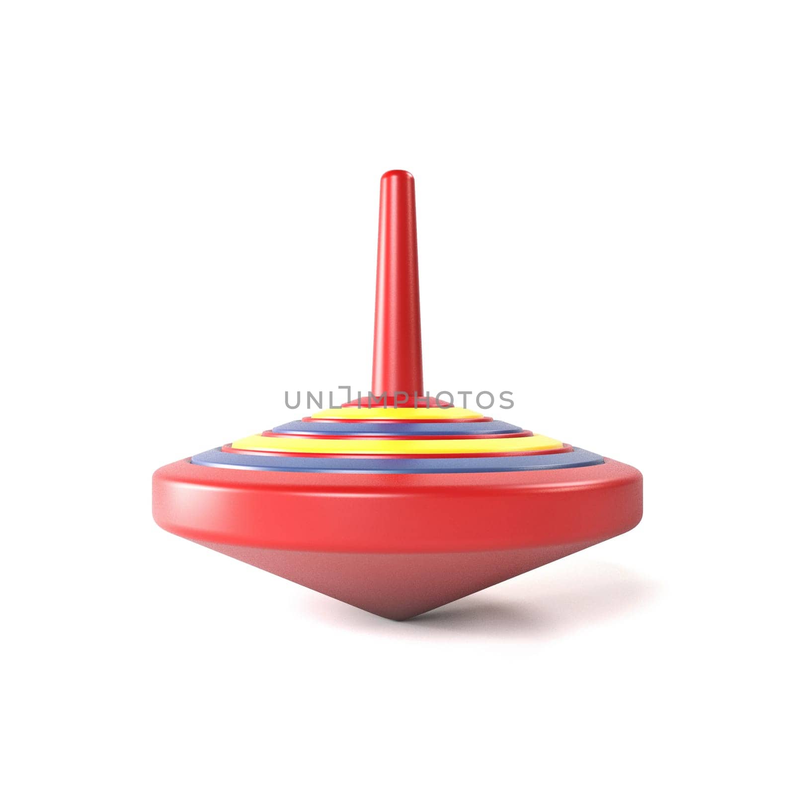 Wooden whirligig toy 3D rendering illustration isolated on white background