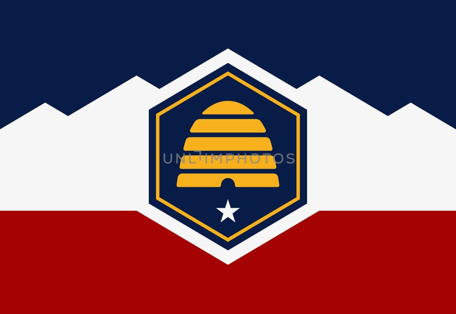 A Utah State Flag background illustration