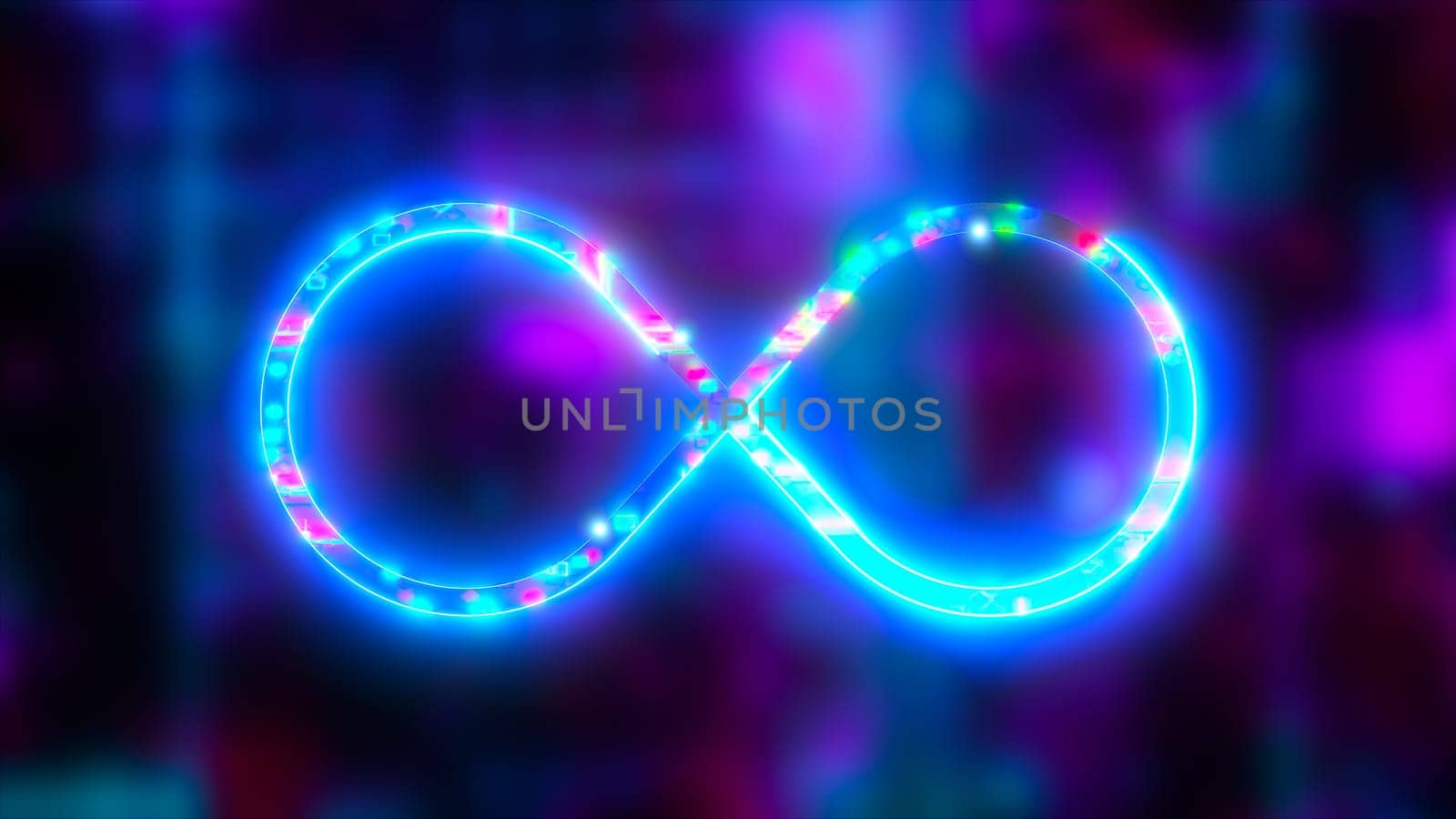 Abstract infinity sign. Computer generated 3d render